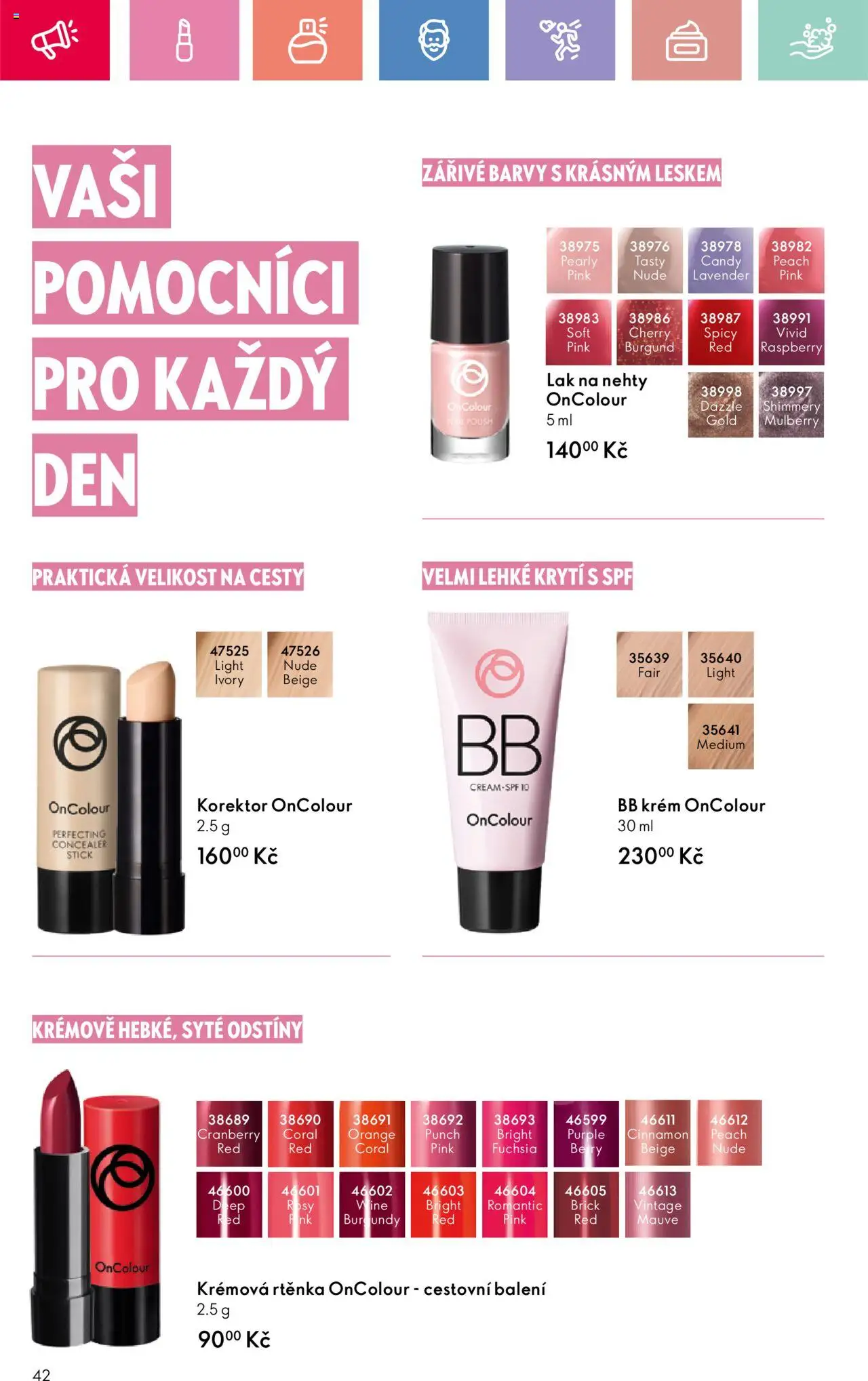 Oriflame katalog č.10/2025 od 06.07.2025 | Strana: 42 | Produkty: Krém, Nehty, Rtěnka, Lak na nehty