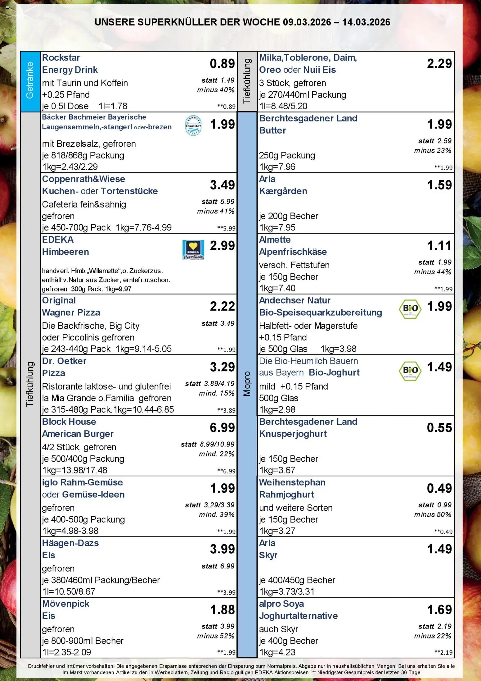 Simmel Bayern – gültig ab 09.03.2026 | Seite: 5 | Produkte: Energy, Rockstar, Burger, Piccolinis