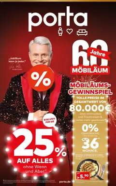 Porta! Möbiläum bei porta mit 25% auf ALLES, ohne Wenn und Aber - Aachen ab 03.11.2025 gültig