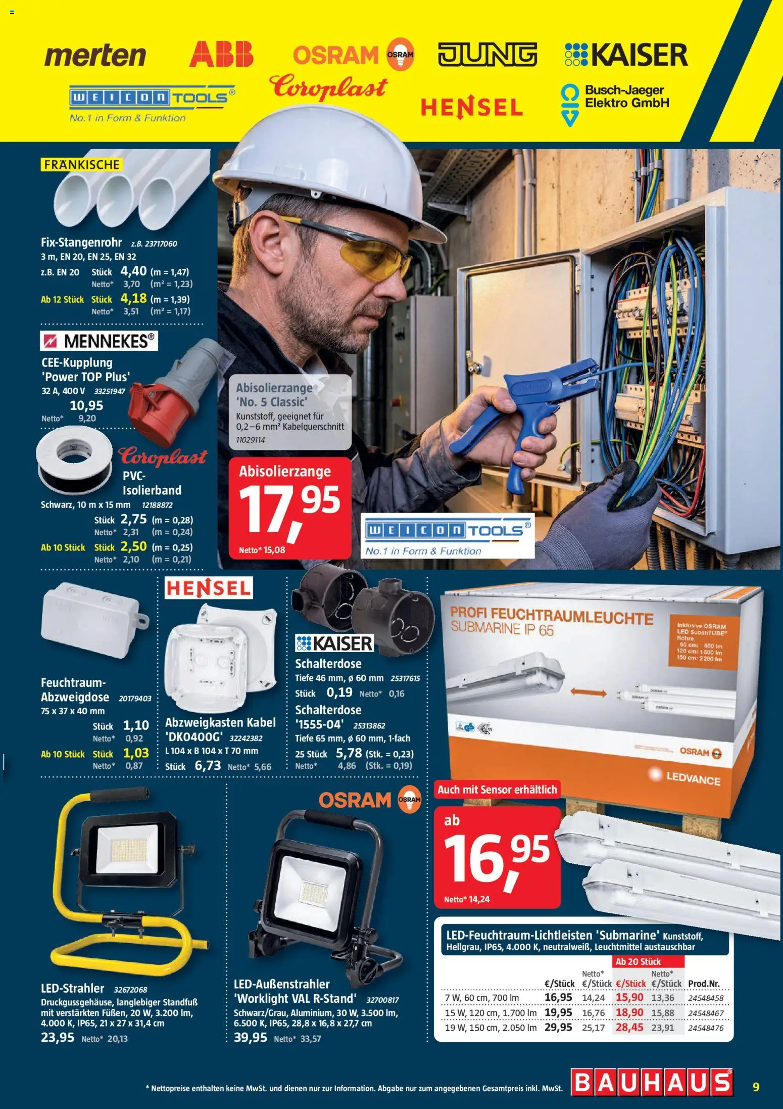 Bauhaus Prospekt 	 – gültig ab 11.04.2026 | Seite: 9 | Produkte: Kabel, Top