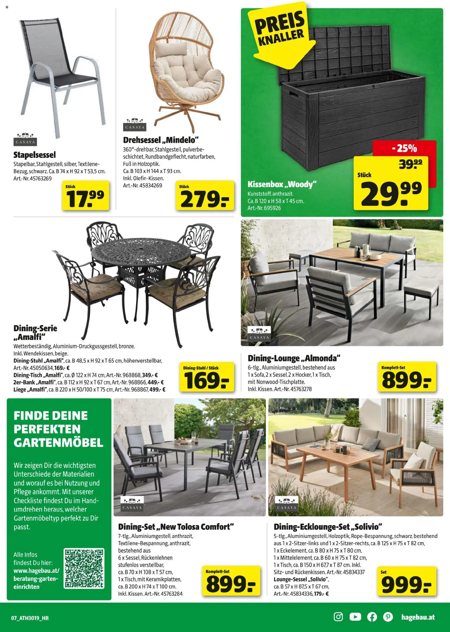 Hagebau Flugblatt gültig ab 27.04.2026 | Seite: 7 | Produkte: Gartenmöbel