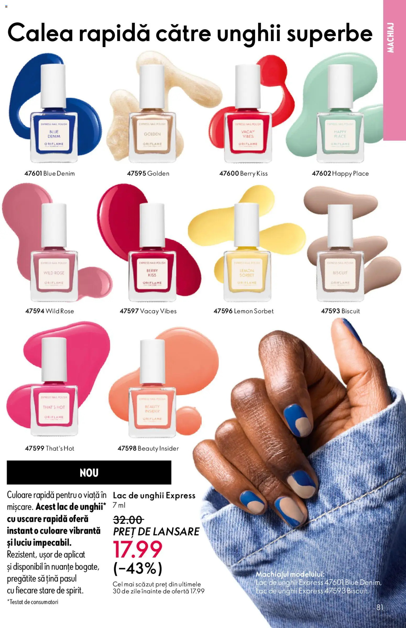 Noul catalog Oriflame – valabil de la 27.05.2026 | Pagină: 81 | Produse: Machiaj, Lac de unghii