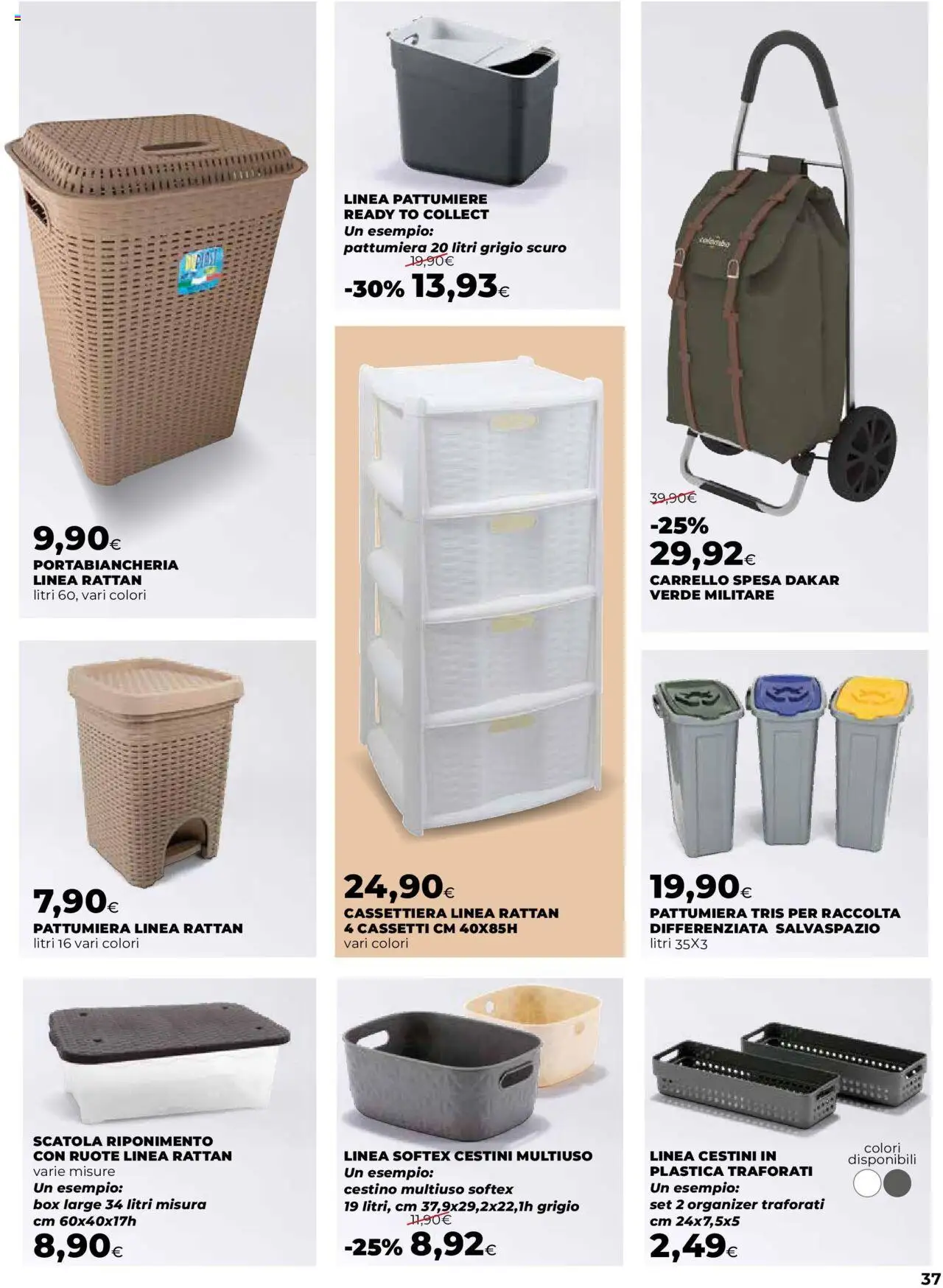 Volantino Ipercoop del 08.10.2025 | Pagina: 37 | Prodotti: Carrello, Scatola, Cestino, Portabiancheria