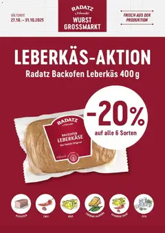 Radatz Leberkäs - Aktion ab 27.10.2025 gültig