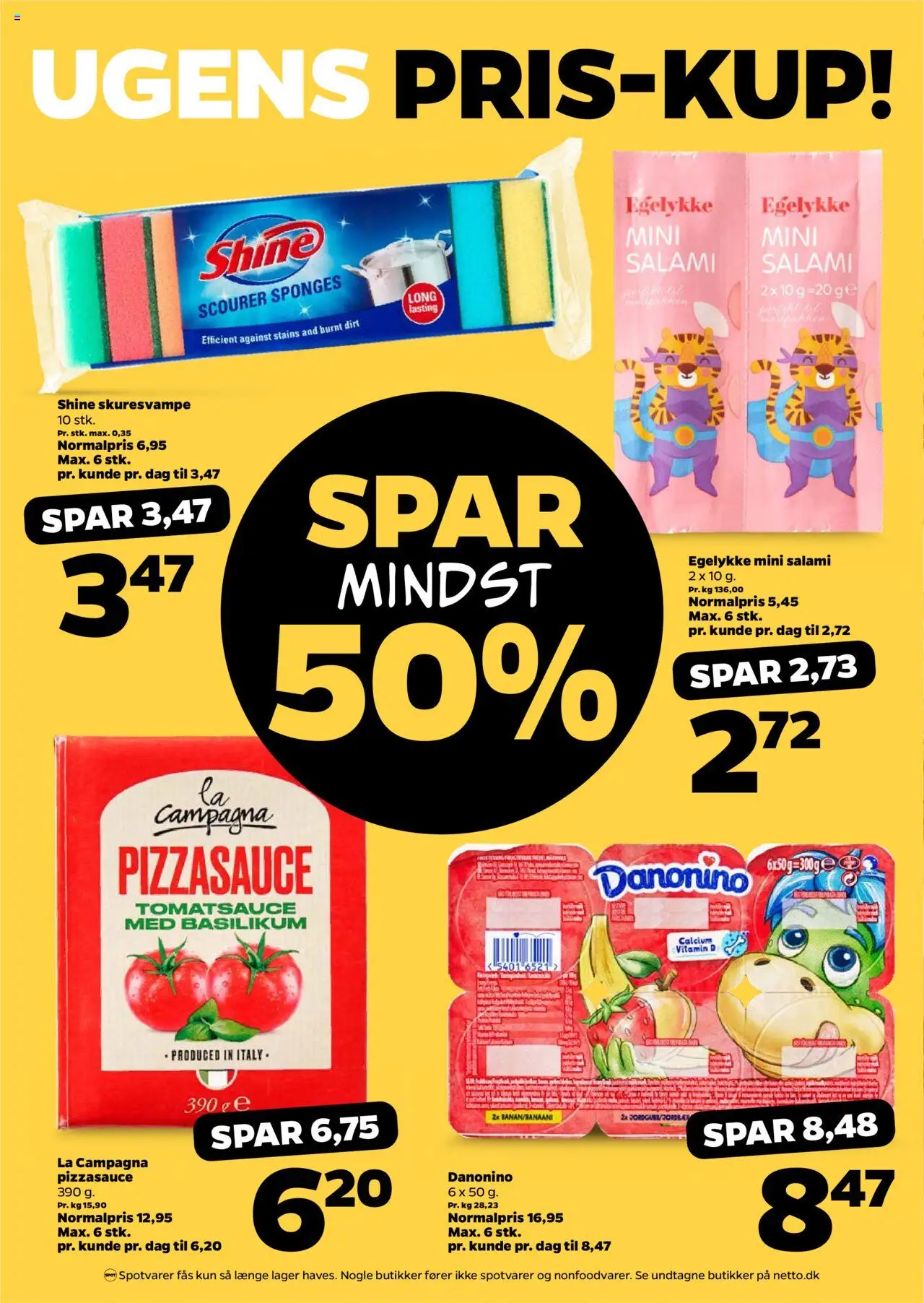Netto tilbudsavis – gyldig fra 04.10.2025 | Side: 18 | Produkter: Salami, Pizza, Basilikum