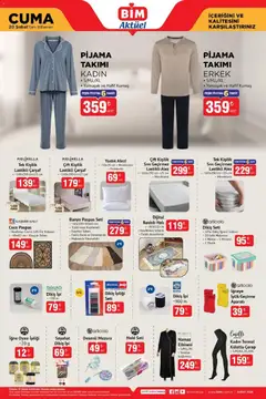 20.02.2026 tarihinden itibaren geçerli olan BİM kataloğu önizlemesi | Sayfa: 5 | Ürünler: Yastık, Banyo, Paspas, Pijama