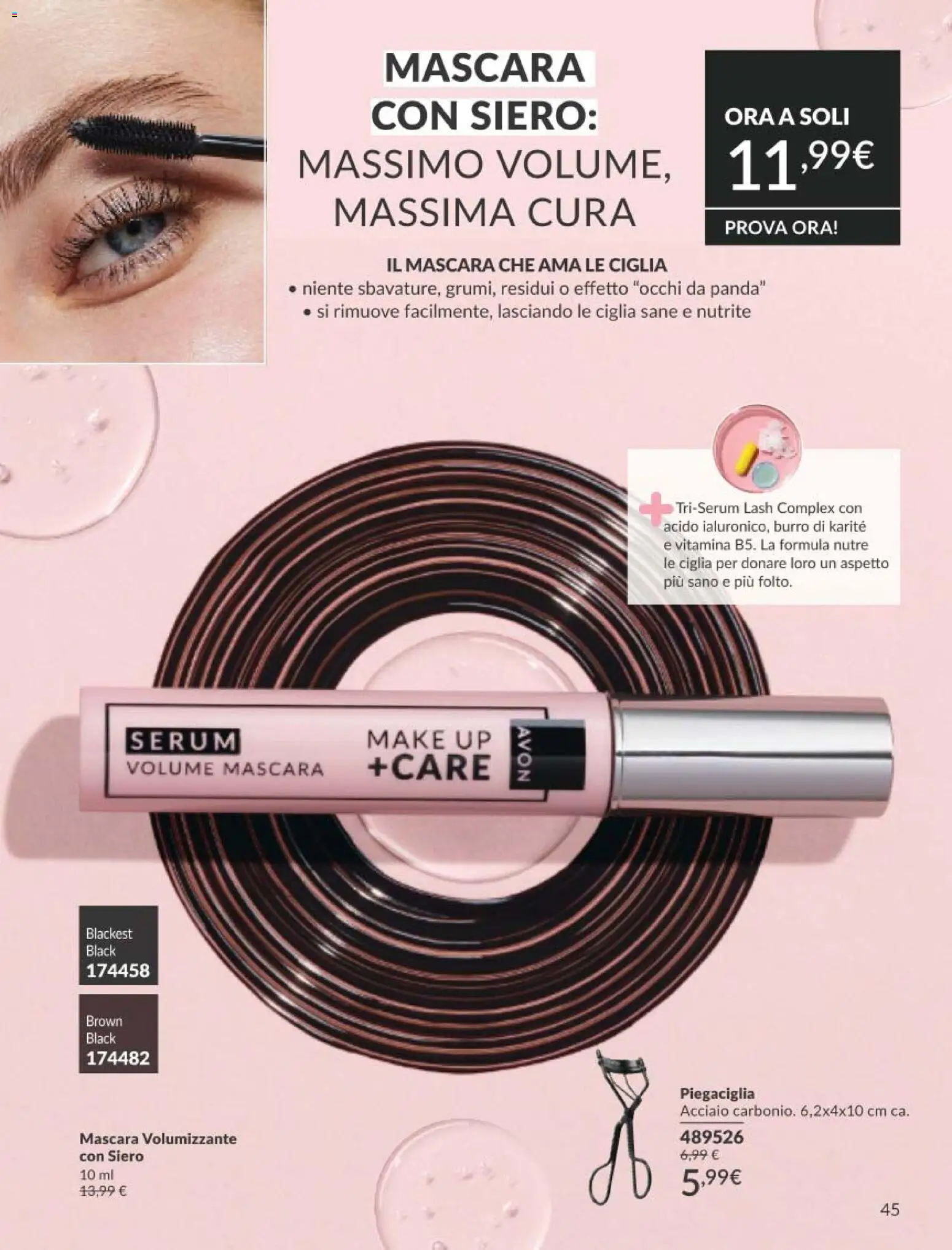 Volantino Avon del 01.05.2026 | Pagina: 45 | Prodotti: Mascara, Burro