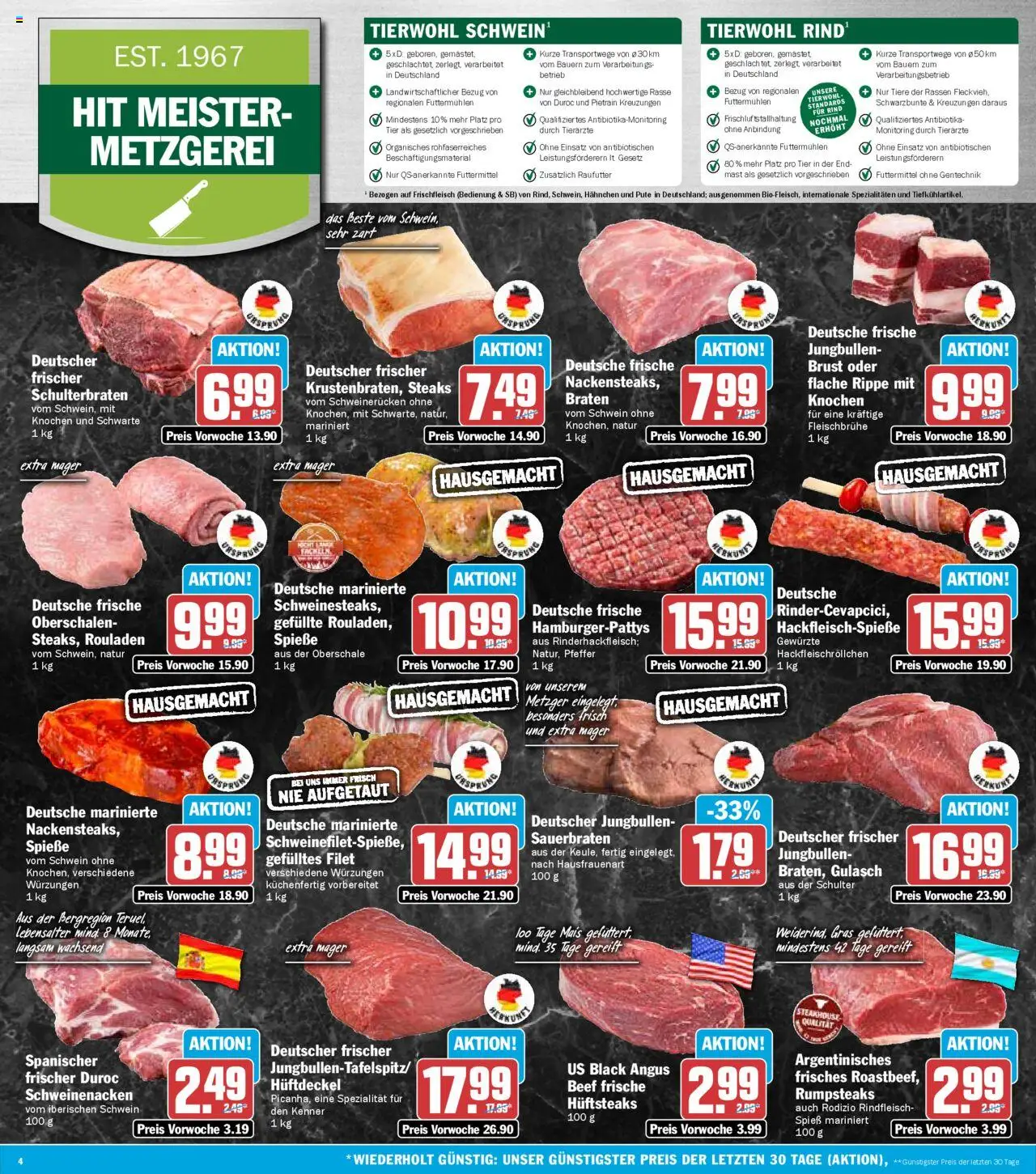 HIT Prospekt 	 – gültig ab 06.10.2025 | Seite: 4 | Produkte: Pute, Spieße, Pfeffer, Rindfleisch