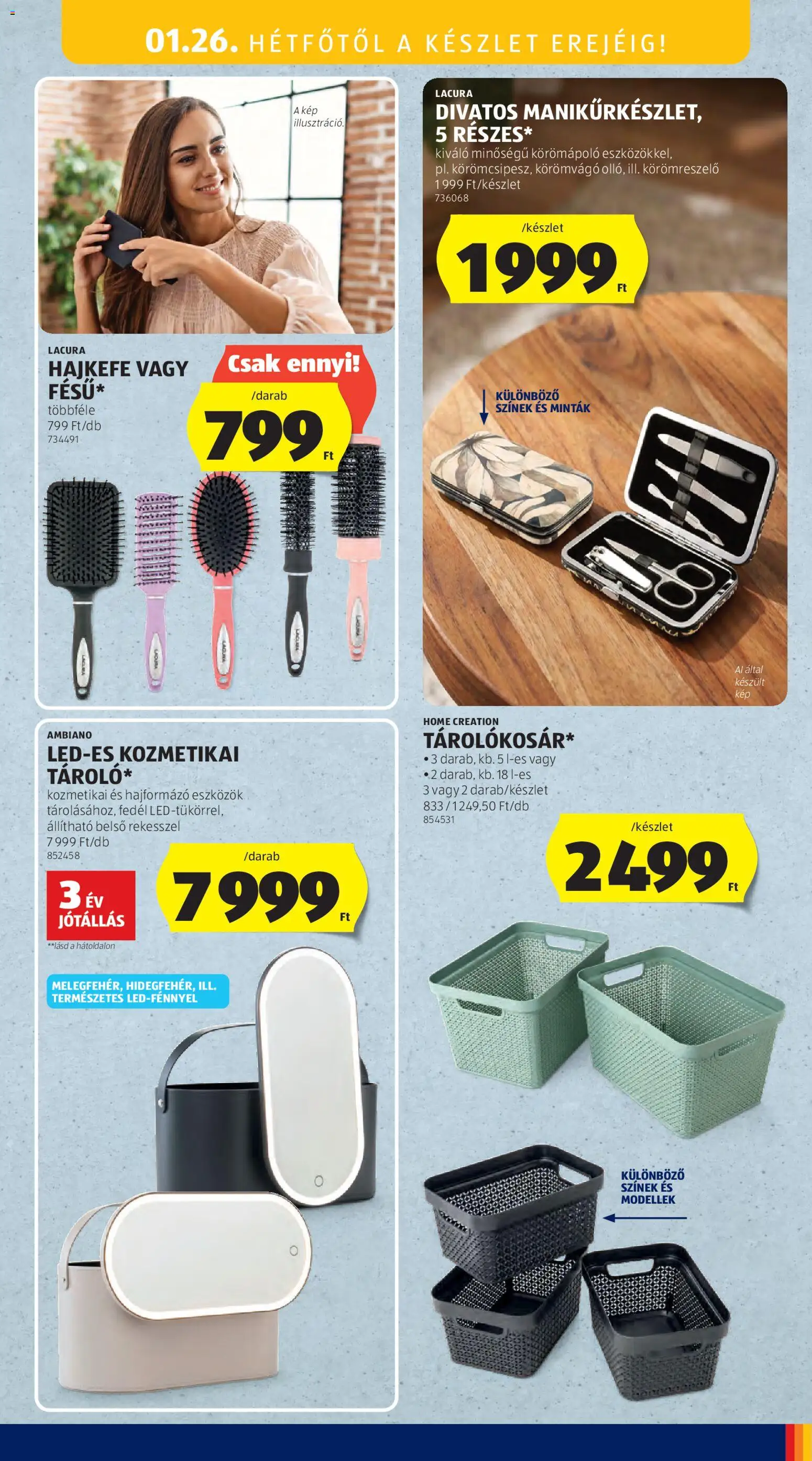 Aldi akciós ujság - amely érvényes a következő dátumtól: 22.01.2026 | Oldal: 13 | Termékek: Hajformázó