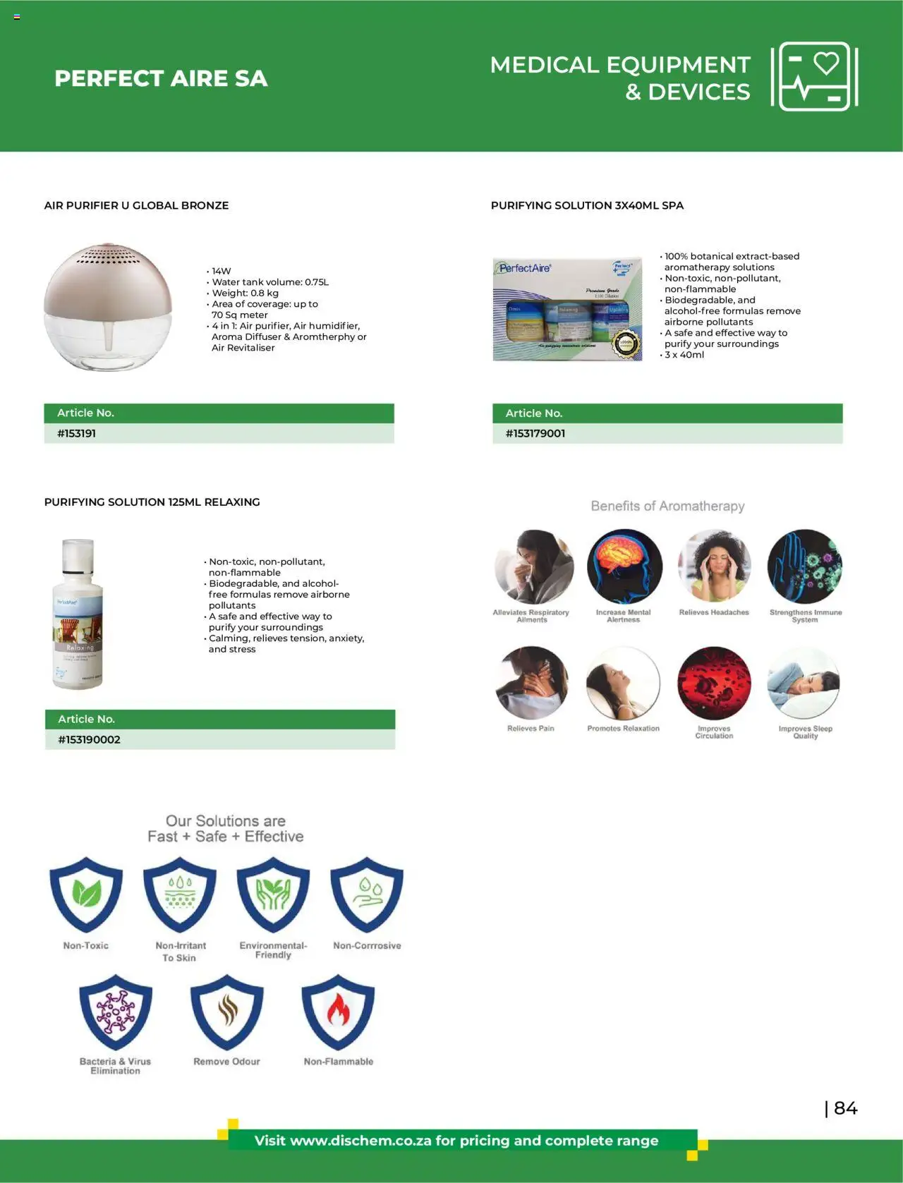 Dis-Chem - HomeCare Catalogue │ valid from 01.01.2025 | Page: 87 | Products: Diffuser, Tank, Air purifier, Water