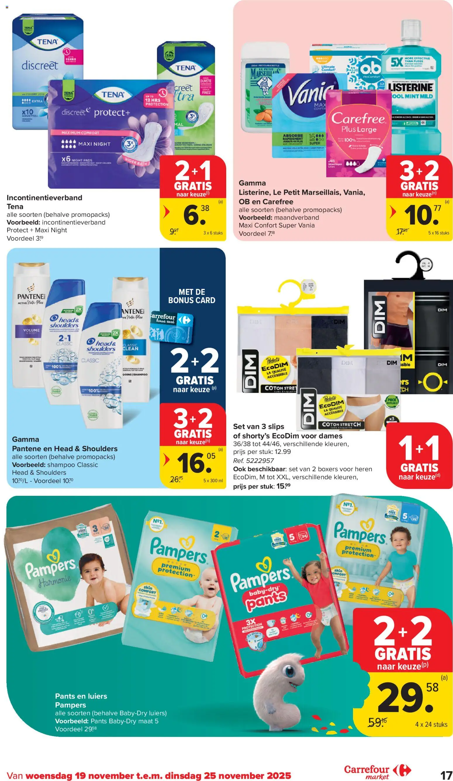 {H1} | Pagina: 17 | Producten: Libacomb, Pampers, La, Shampoo