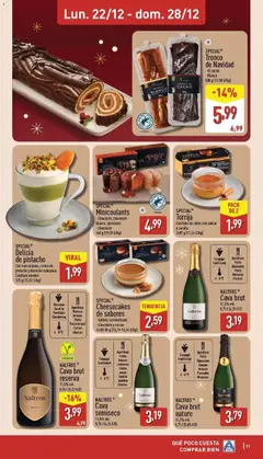 Vista previa Aldi folleto Península válido desde el 22.12.2025 | Página: 11 | Productos: Chocolate, Pasta, Bizcocho, Cama