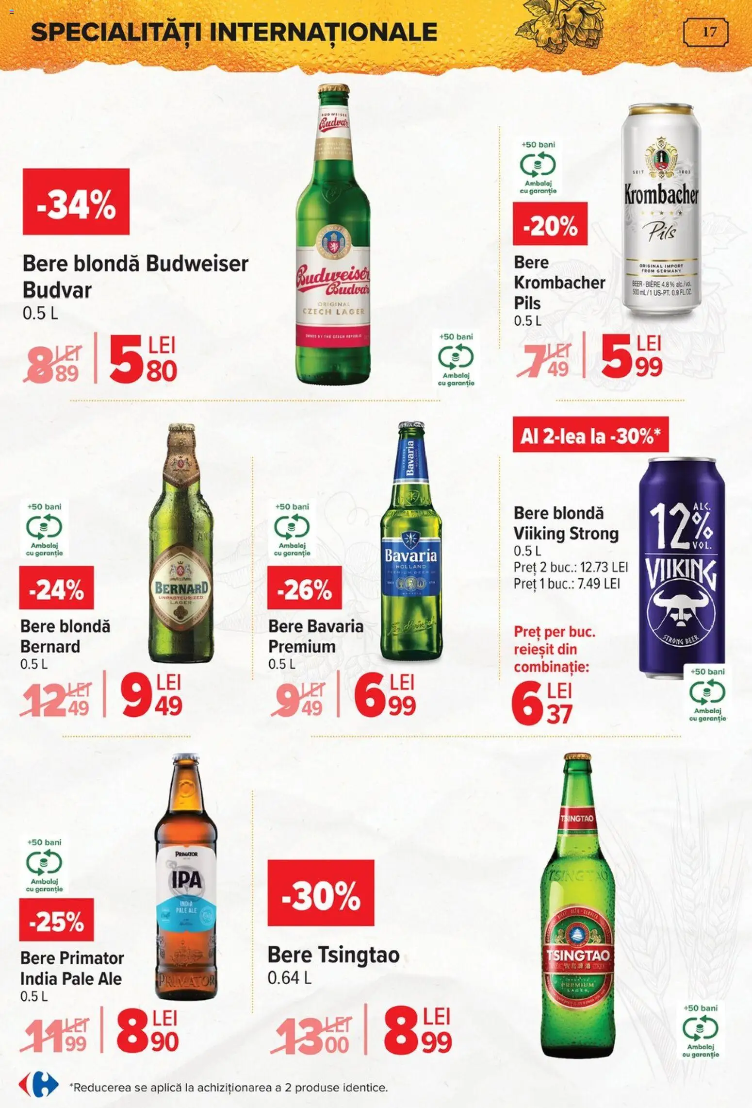 Noul catalog Carrefour – valabil de la 15.04.2026 | Pagină: 17 | Produse: Bere