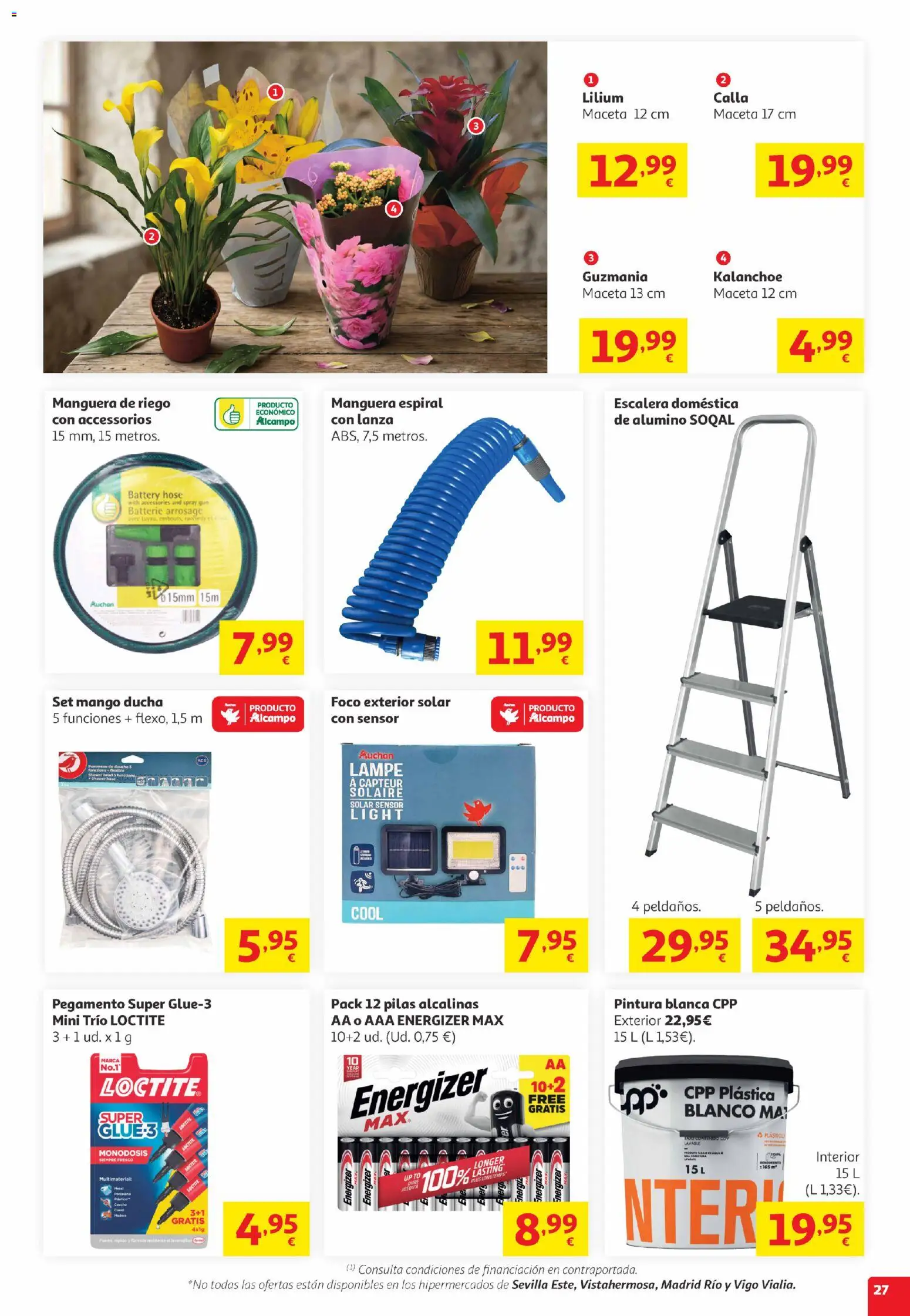 Alcampo Canarias │ válido desde el 05.05.2026 | Página: 27 | Productos: Manguera, Ρούτερ, Ducha, Maceta