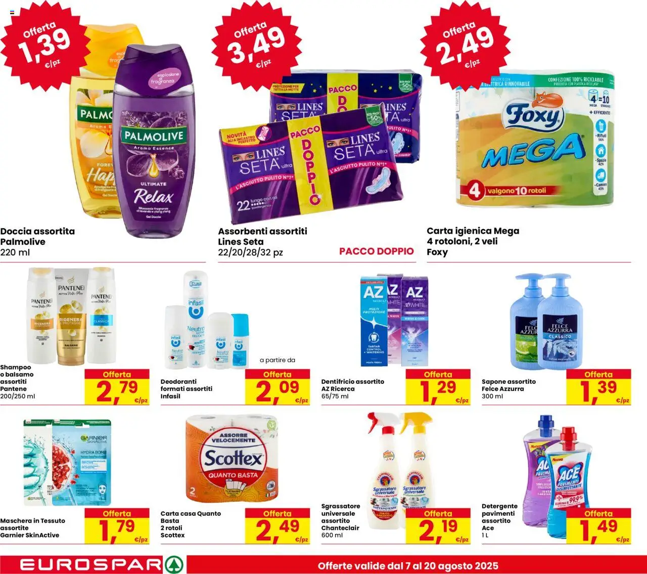 Volantino Despar del 07.08.2025 | Pagina: 20 | Prodotti: Sapone, Dentifricio, Detergente, Lavanda