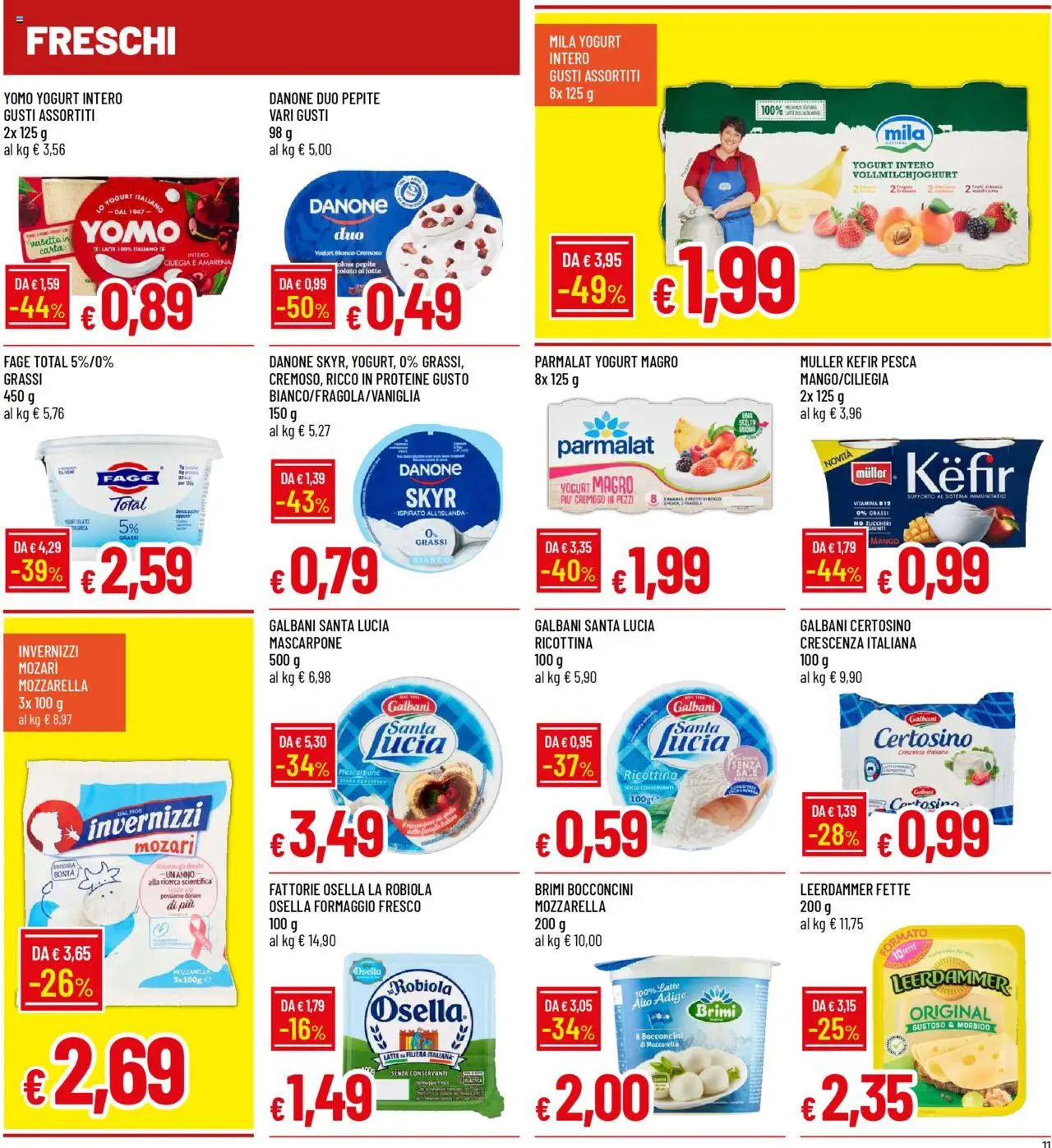 Volantino Galassia del 20.10.2025 | Pagina: 11 | Prodotti: Sale, Formaggio, Mango, Mascarpone