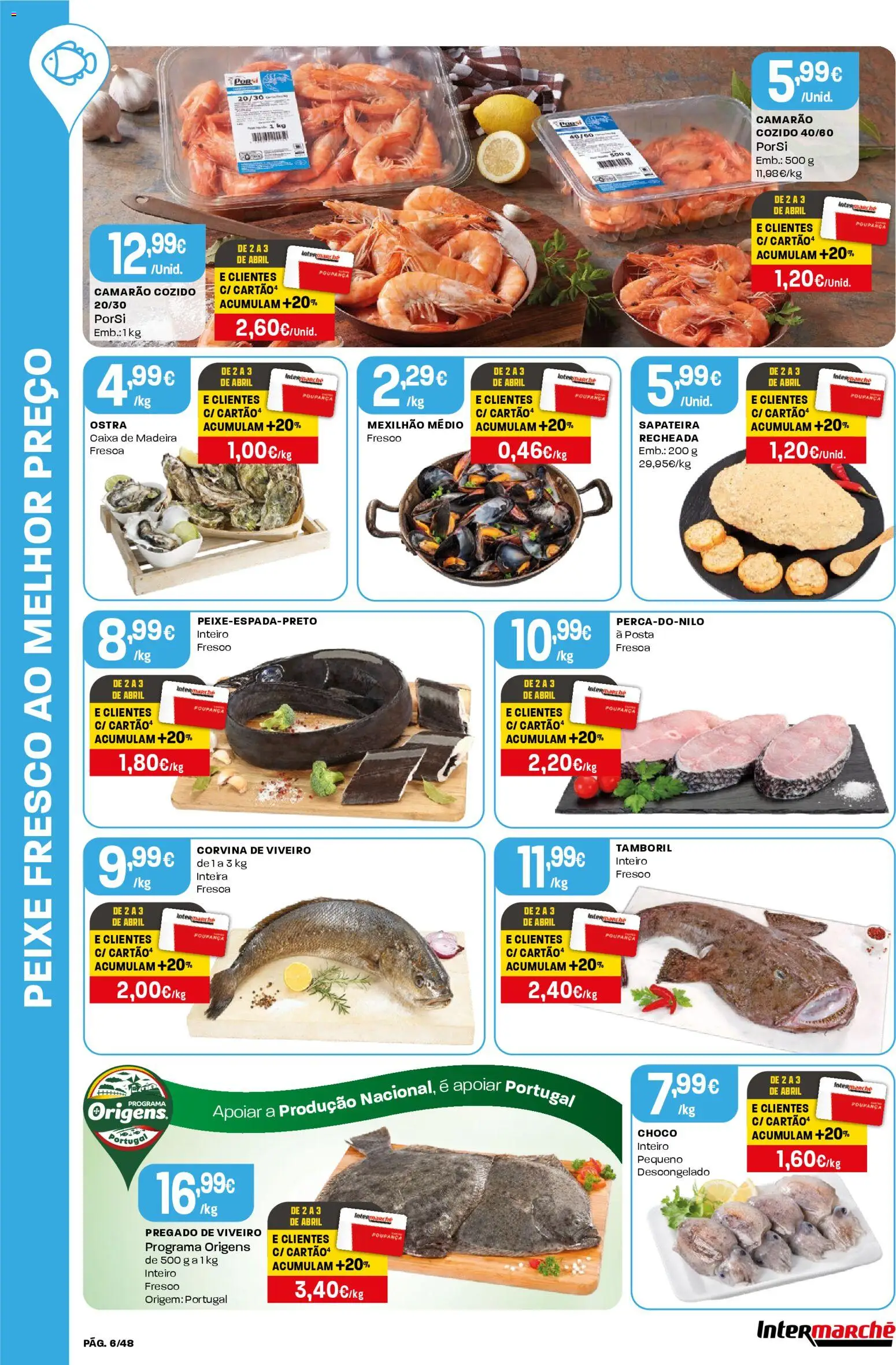 Intermarché folheto │ válido de 26.03.2026 | Página: 6 | Produtos: Camarão, Caixa, Sapateira, Peixe