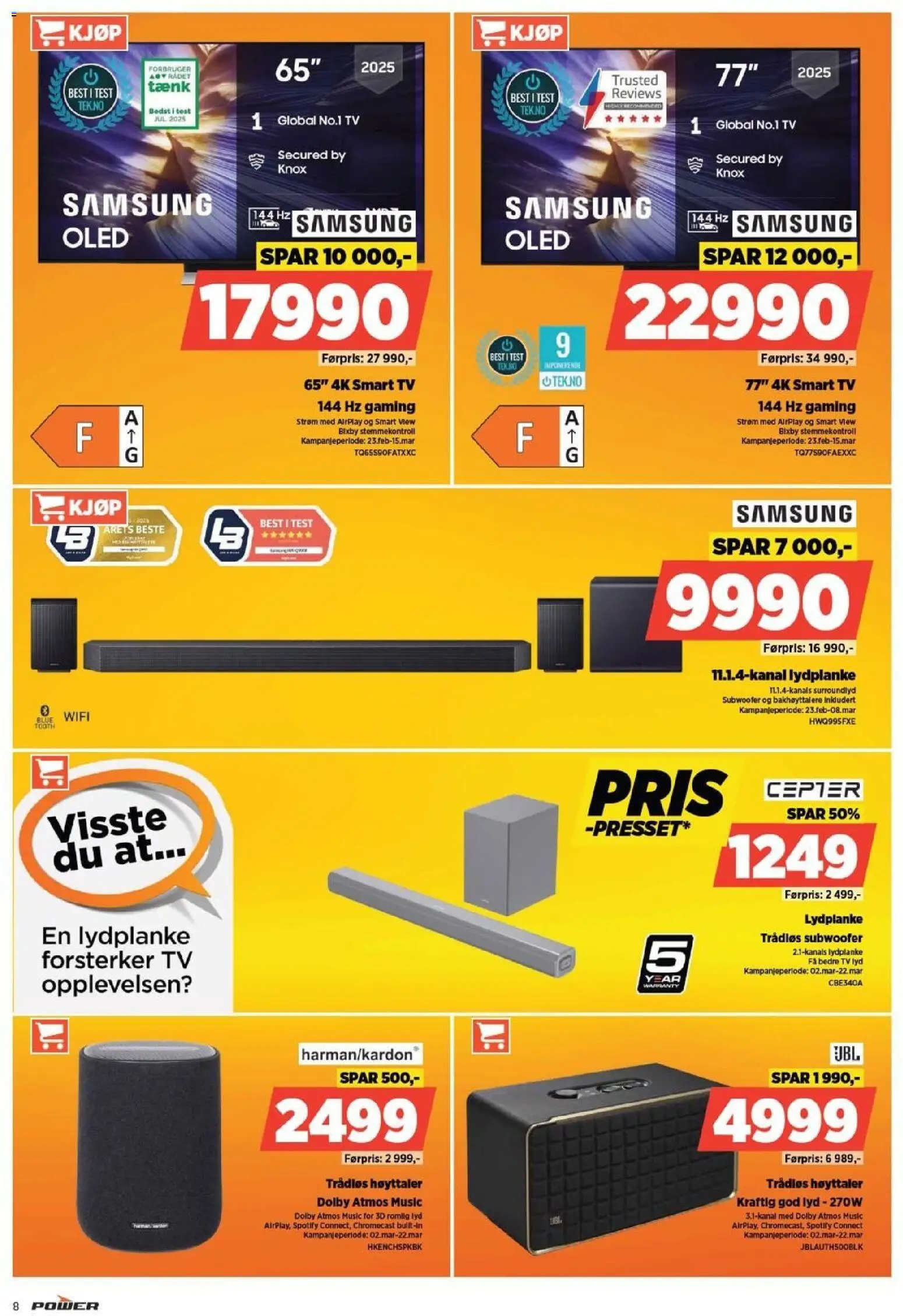 {H1} | Side: 8 | Produkter: Forsterker, Tv, Høyttaler, Суміш дитяча