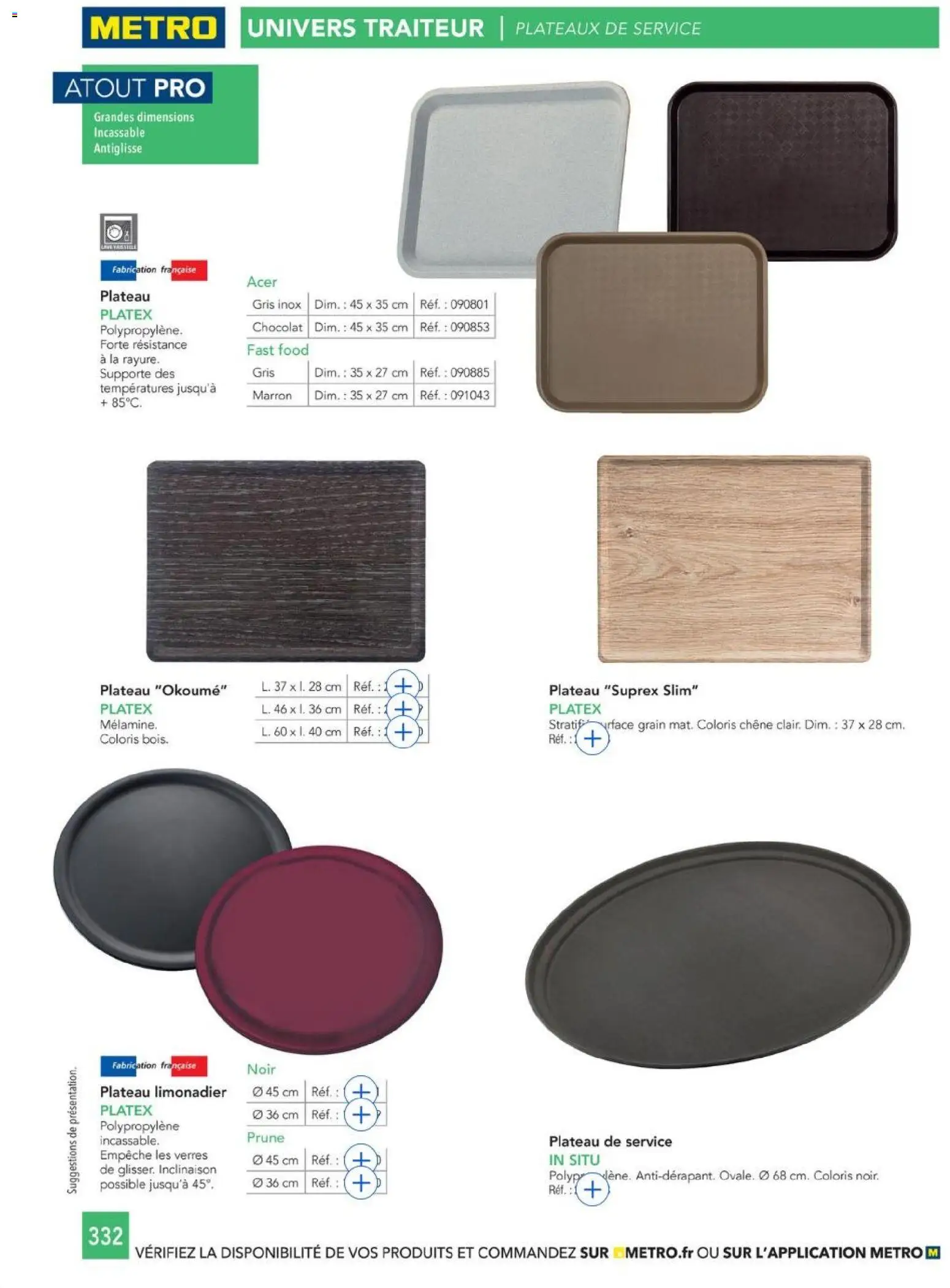 {H1} | Page: 332 | Produits: Prune, Plateau, Chocolat