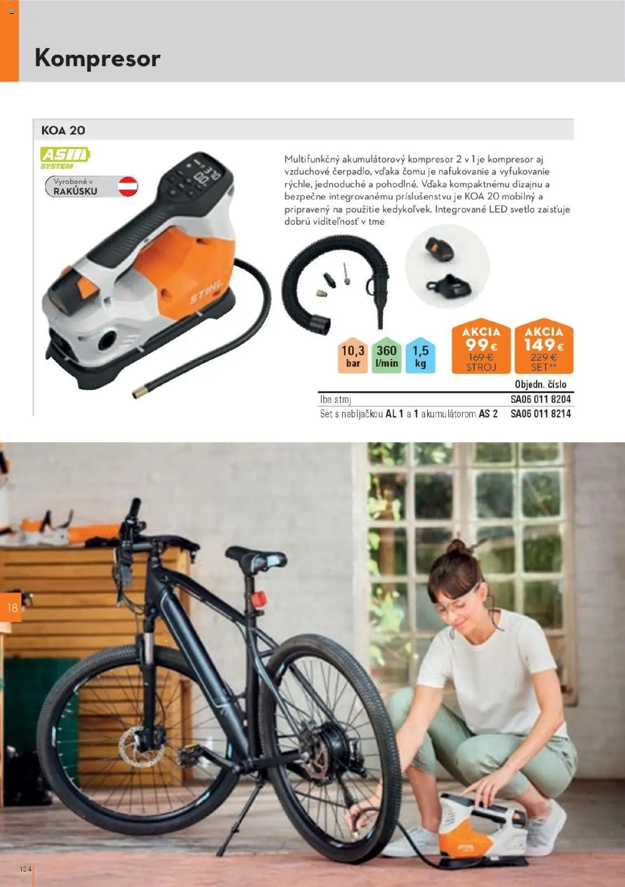 Nové STIHL akcie – leták je platný od 29.09.2025 | Strana: 124 | Produkty: Svetlo, Kompresor, Led