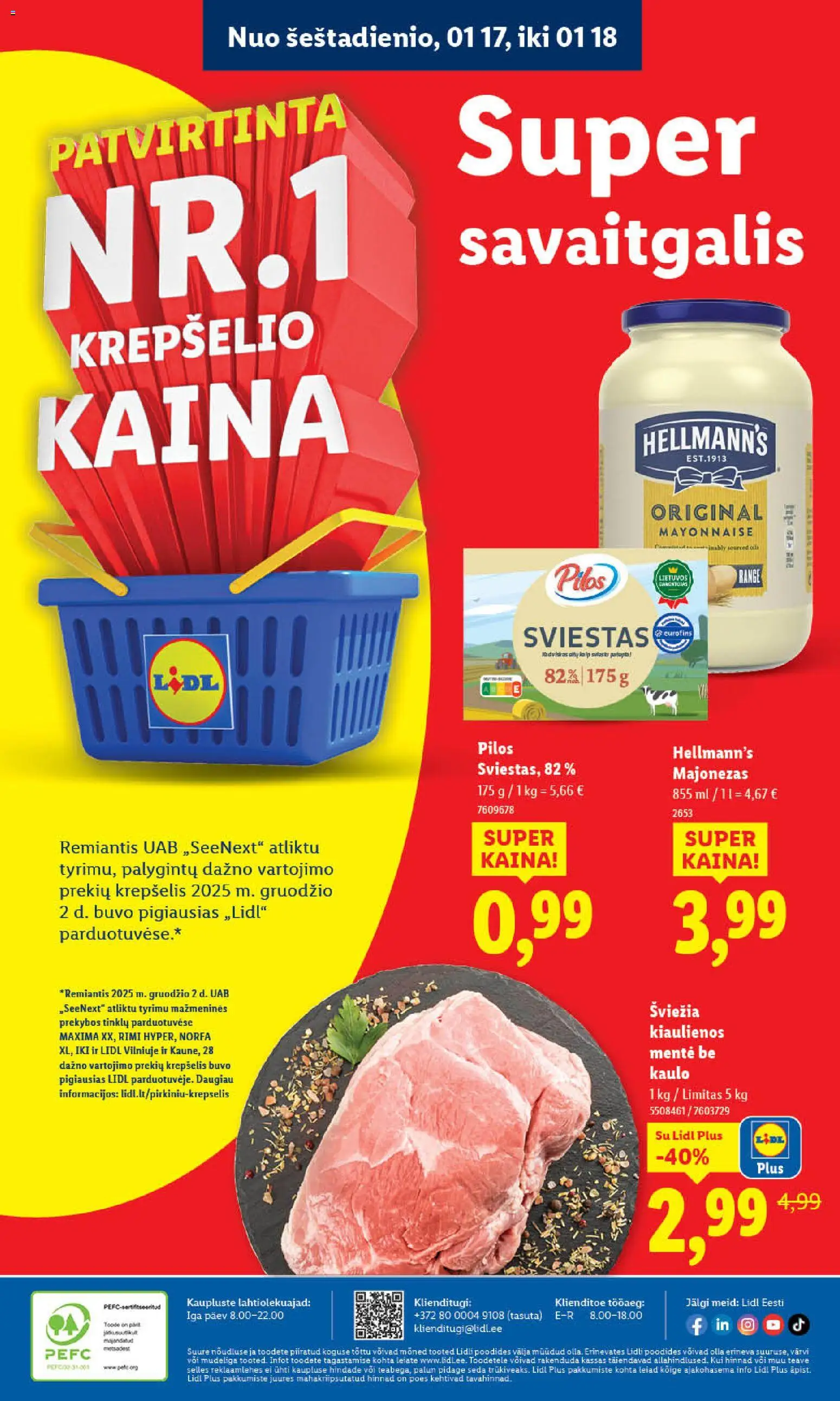 LIDL akcijos nuo 12.01.2026 | Puslapis: 34 | Prekių: Pelė, Sviestas, Majonezas, Krepšelis