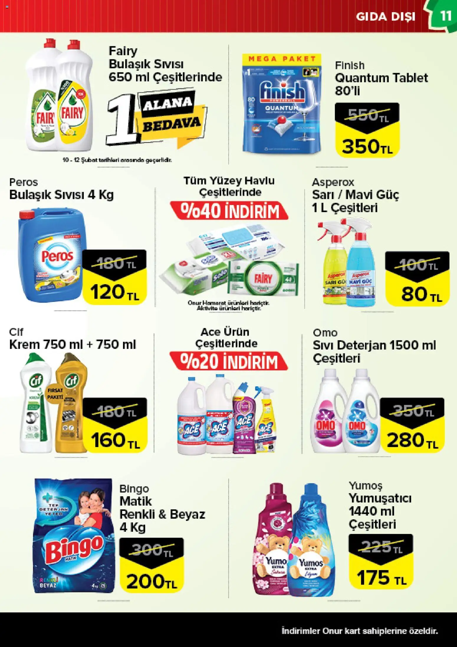 Onur Market Katalog - Bursa - 10.02.2026 tarihinden itibaren geçerlidir | Sayfa: 11