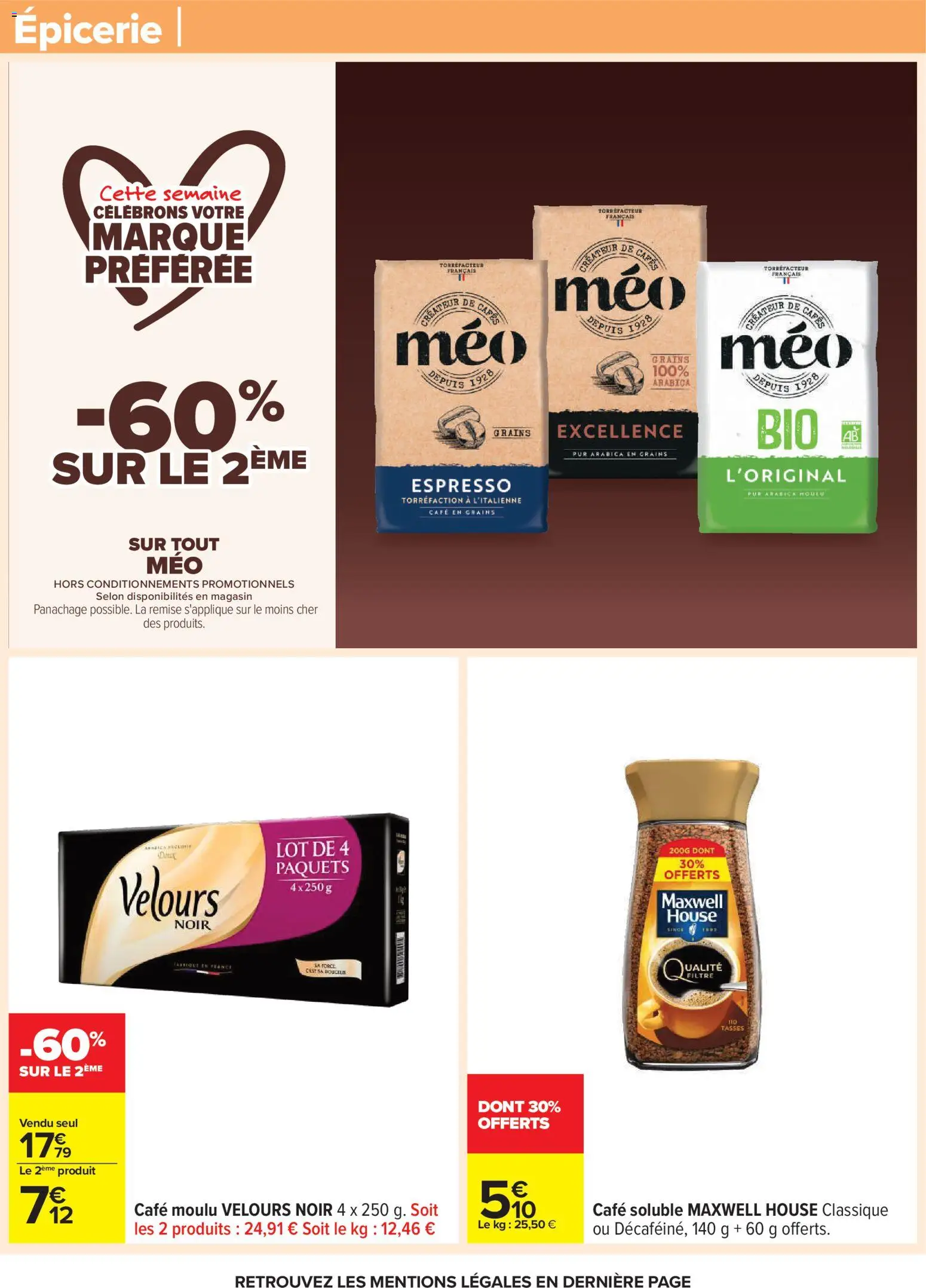 {H1} | Page: 54 | Produits: Café soluble, Café moulu, Café, Café moulu Velours Noir
