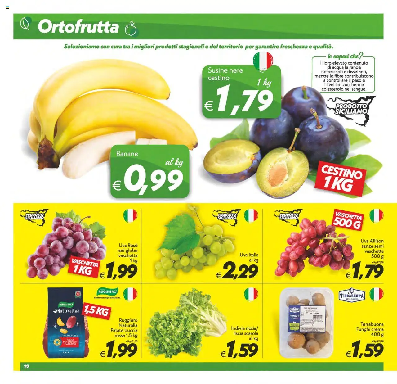 Volantino SuperConveniente del 12.09.2025 | Pagina: 12 | Prodotti: Crema, Funghi, Gnocchi, Cestino