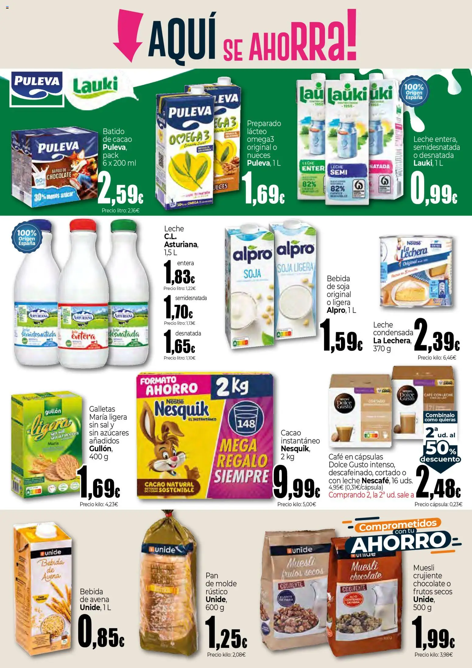 Unide folleto │ válido desde el 15.01.2026 | Página: 5 | Productos: Leche, Chocolate, Café en cápsulas, Φρυγανιές σικάλεως