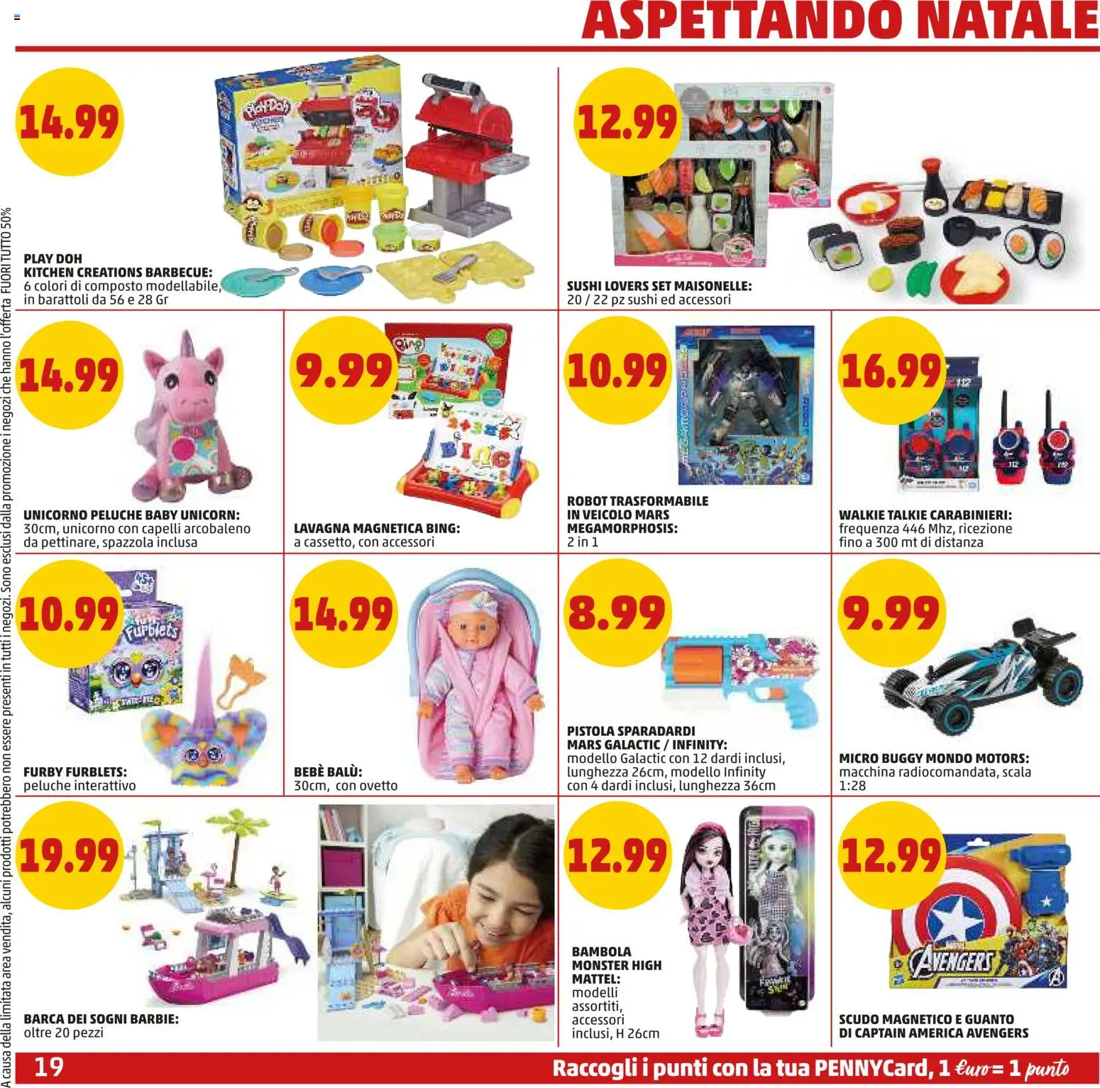 Volantino PENNY del 06.11.2025 | Pagina: 19 | Prodotti: Peluche, Scala, Sushi, Barattoli