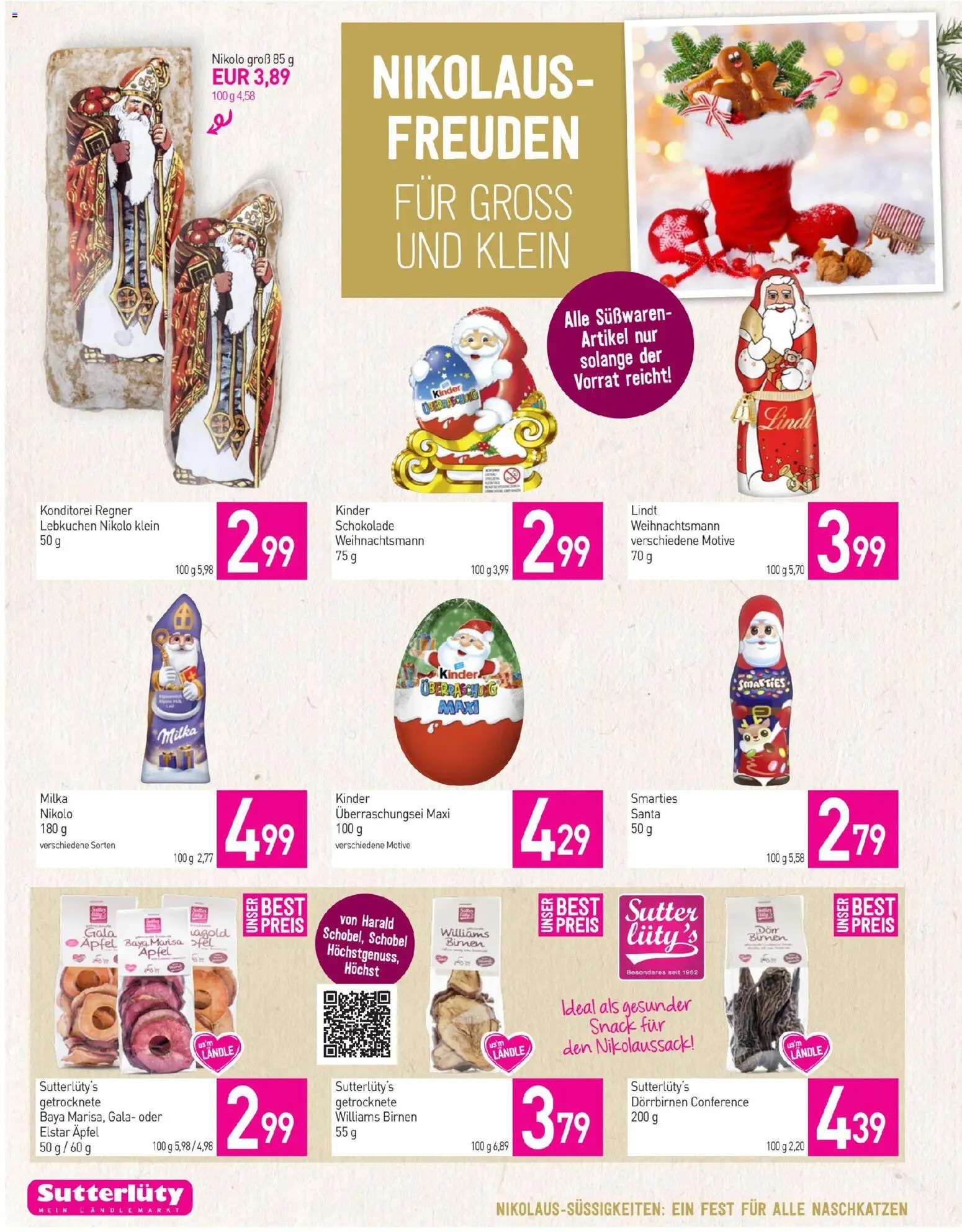 Sutterlüty Flugblatt gültig ab 27.11.2025 | Seite: 12 | Produkte: Schokolade, Äpfel