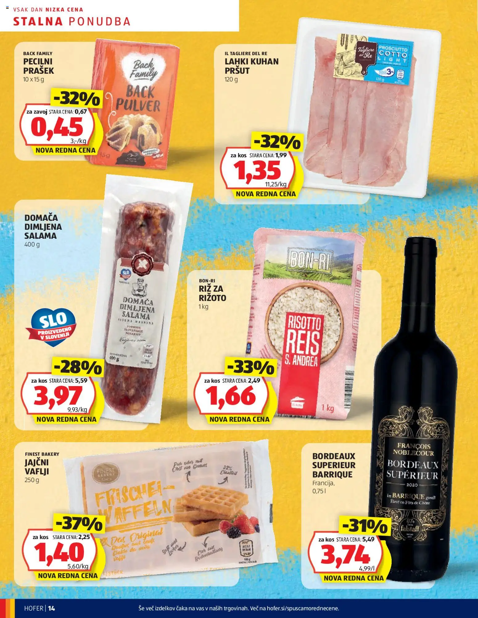 Novi Hofer katalog ponudbe – veljaven od 13.11.2025 | Stran: 14 | Izdelki: Prašek, Kos, Salama, Riz