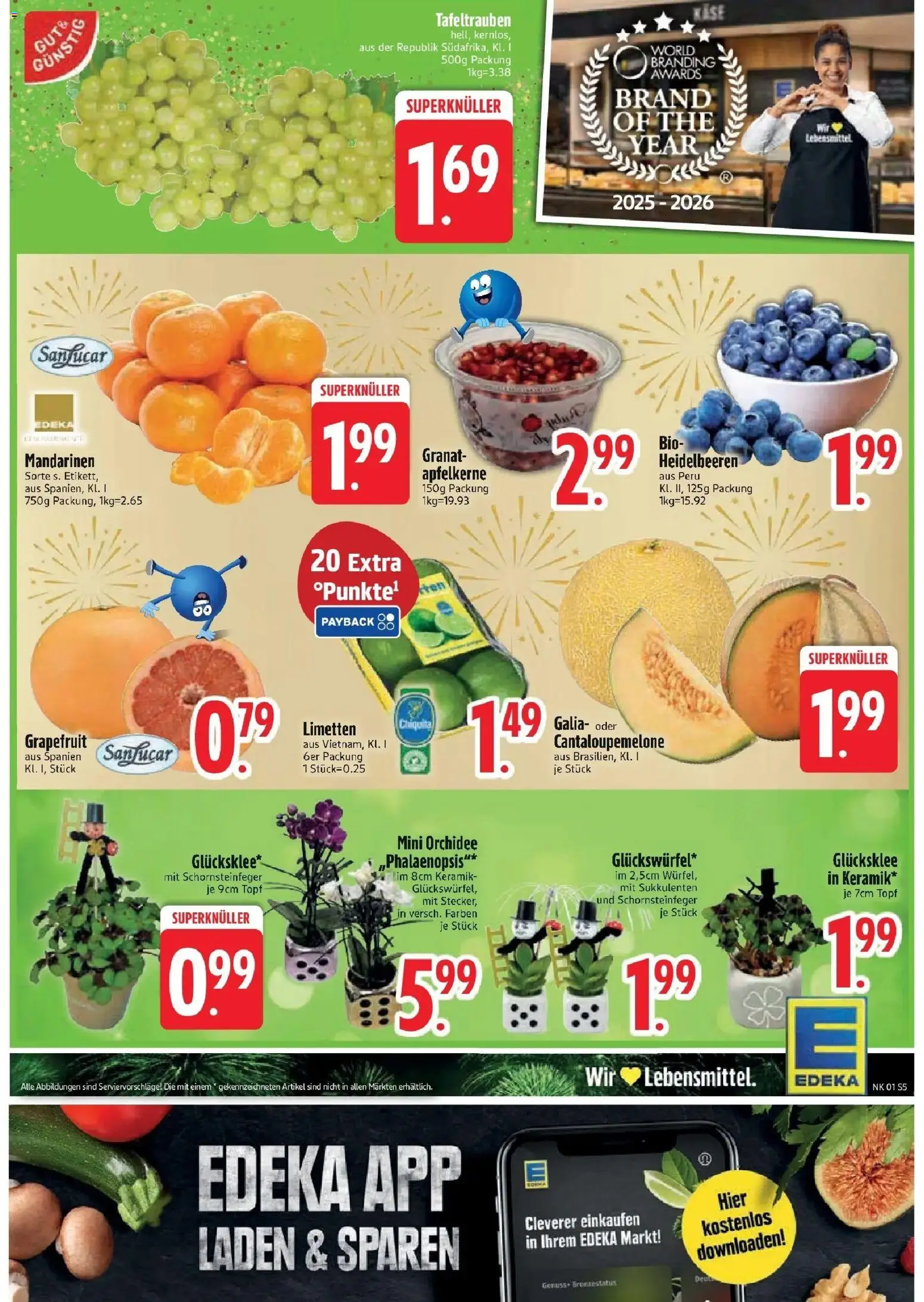 Edeka prospekt Vohburg	 – gültig ab 28.12.2025 | Seite: 7 | Produkte: Limetten, Orchidee, Heidelbeeren, Grapefruit