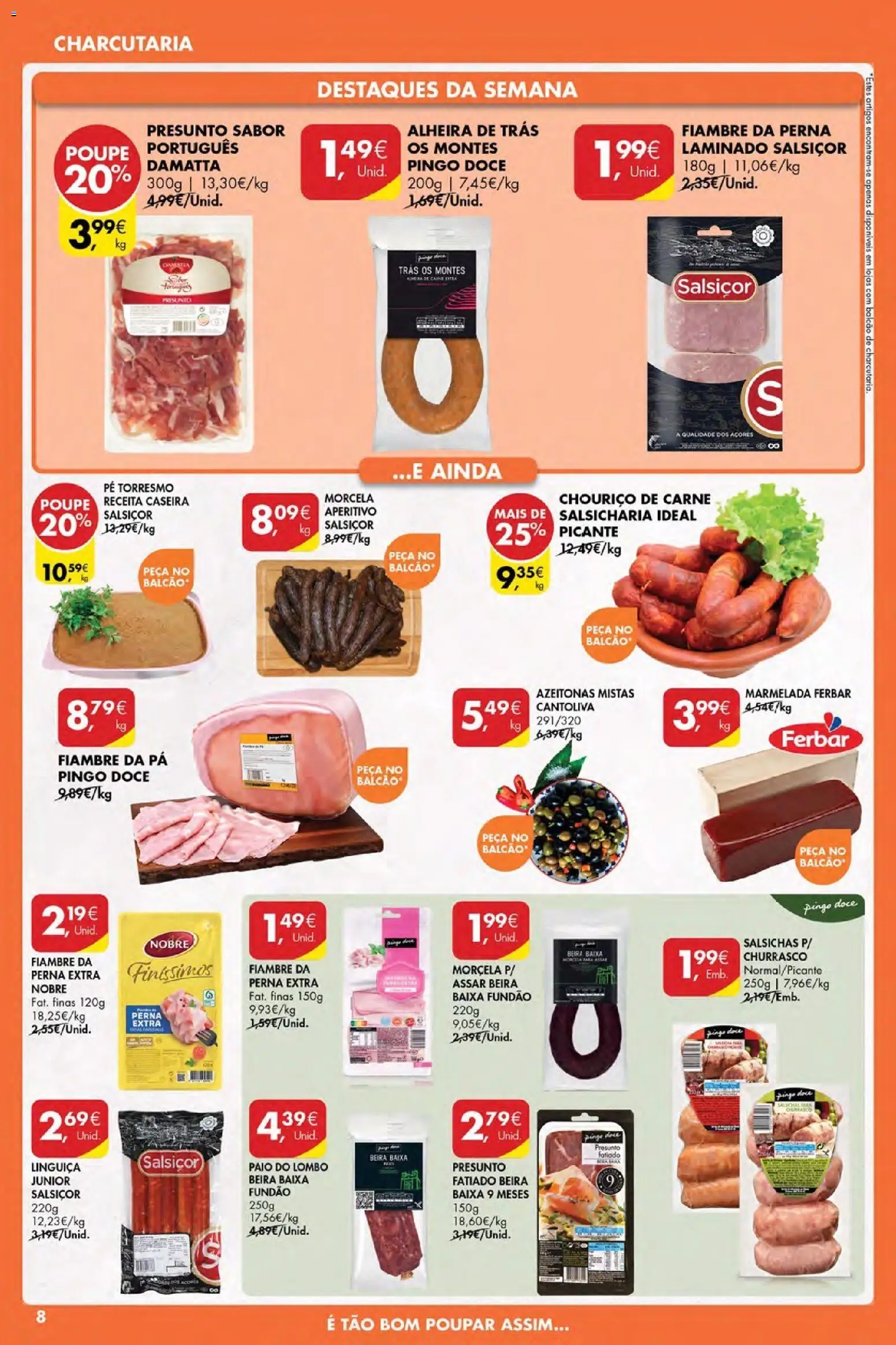 Pingo Doce Poupe Esta Semana Açores │ válido de 09.04.2026 | Página: 8 | Produtos: Marmelada, Azeitonas, Carne, Alheira