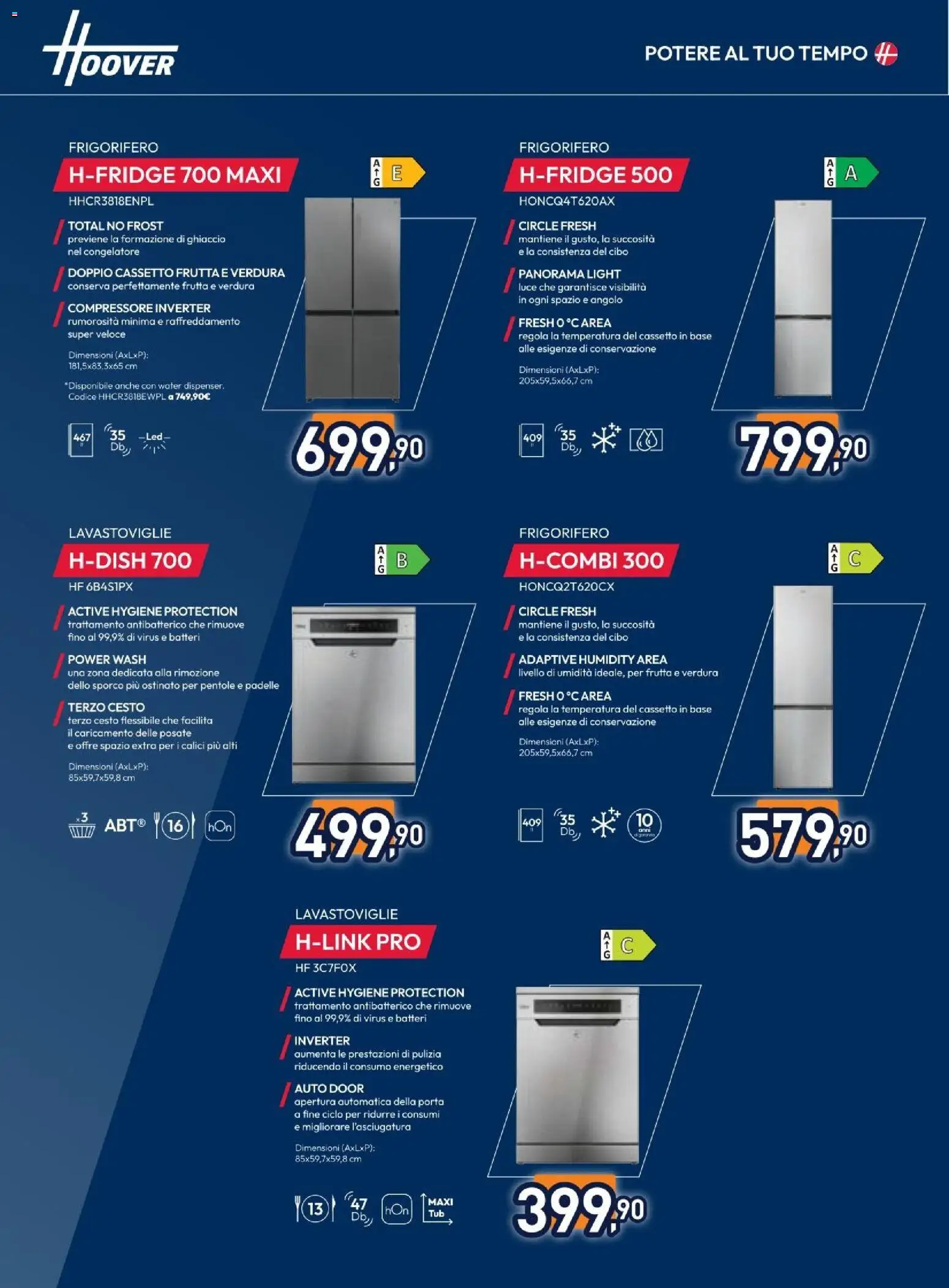 Volantino Unieuro del 05.12.2025 | Pagina: 2 | Prodotti: Posate, Frutta, Lavastoviglie, Congelatore