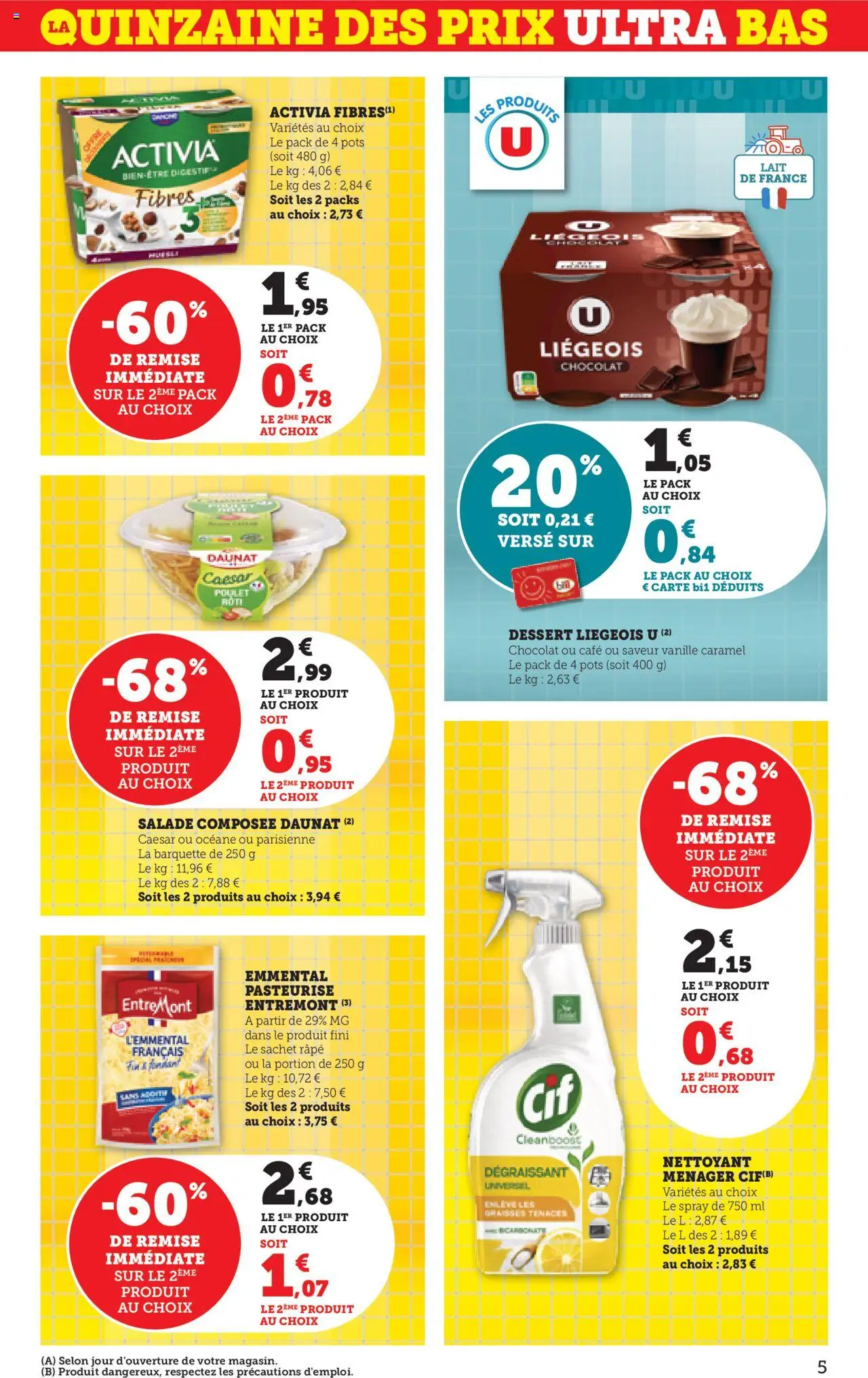  | Page: 5 | Produits: Salade, Lait, Café, Chocolat
