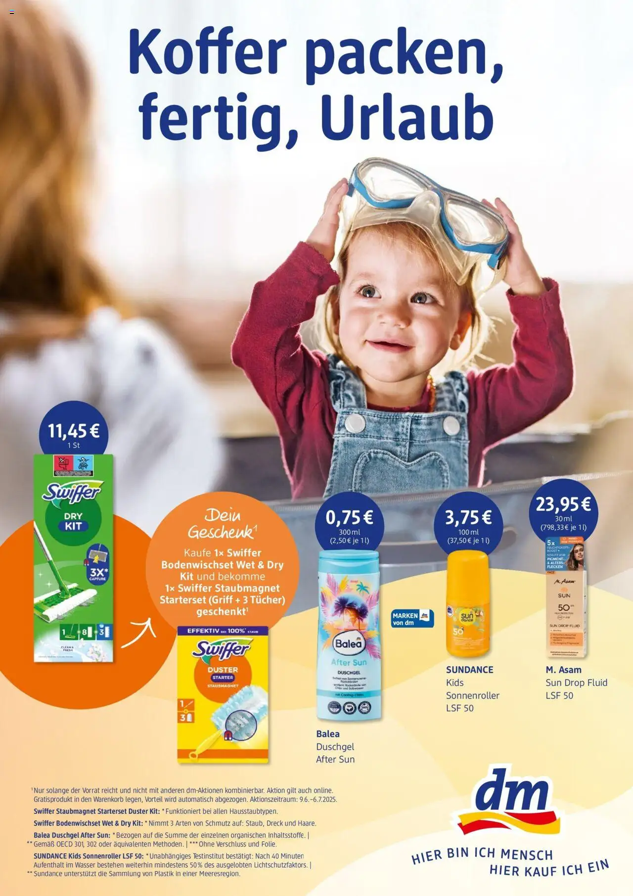 dm drogerie prospekt Linden - gültig ab dem 17.06.2025 | Seite: 1 | Produkte: Duschgel, Wasser, Shower Gel, Koffer