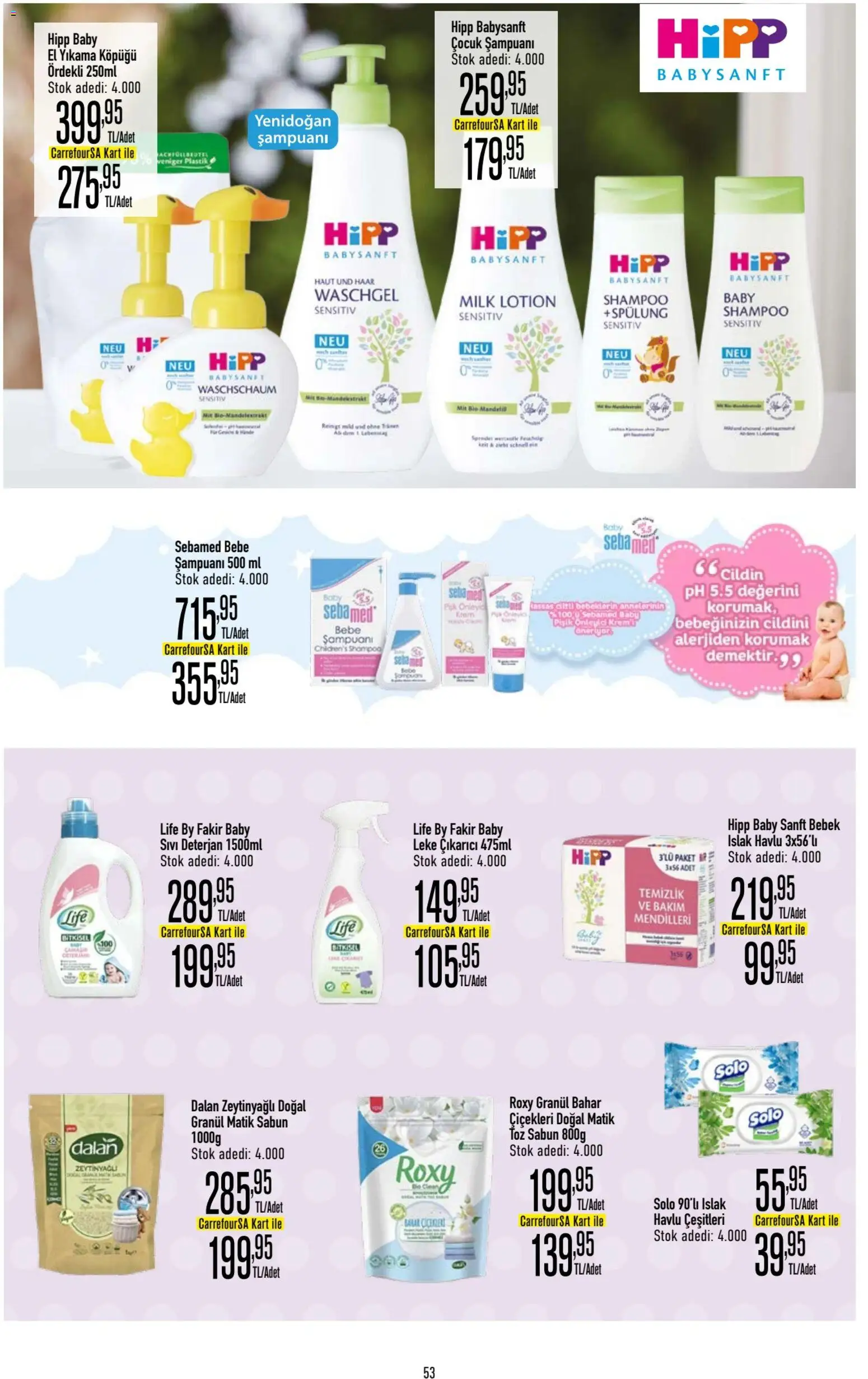 CarrefourSA Katalog - 09.03.2026 tarihinden itibaren geçerlidir | Sayfa: 53 | Ürünler: Sabun, Leke çıkarıcı, Deterjan