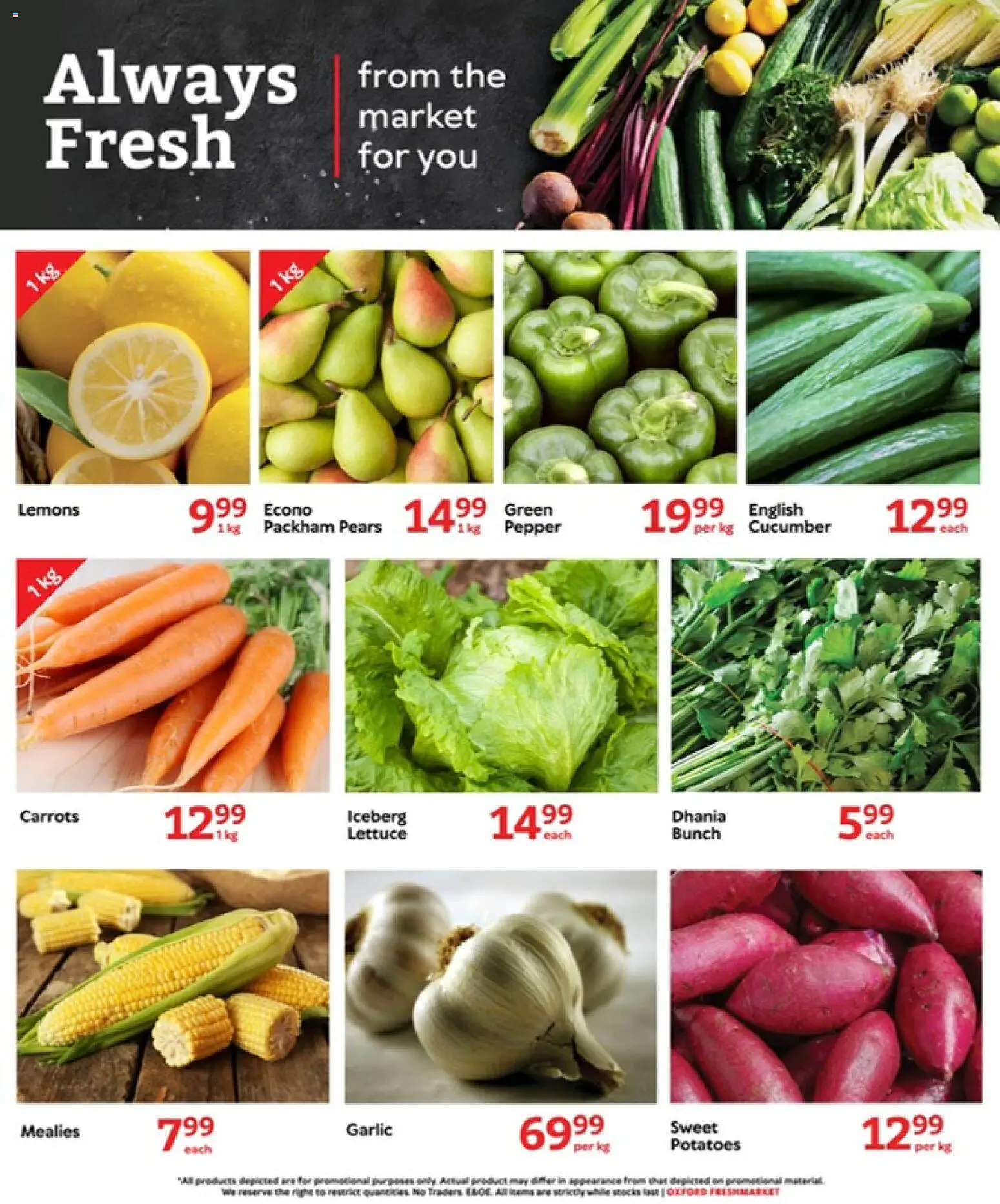 New Oxford Freshmarket catalogue – valid from 29.04.2026 | Page: 7 | Products: Pears, Potatoes, Pepper, Garlic
