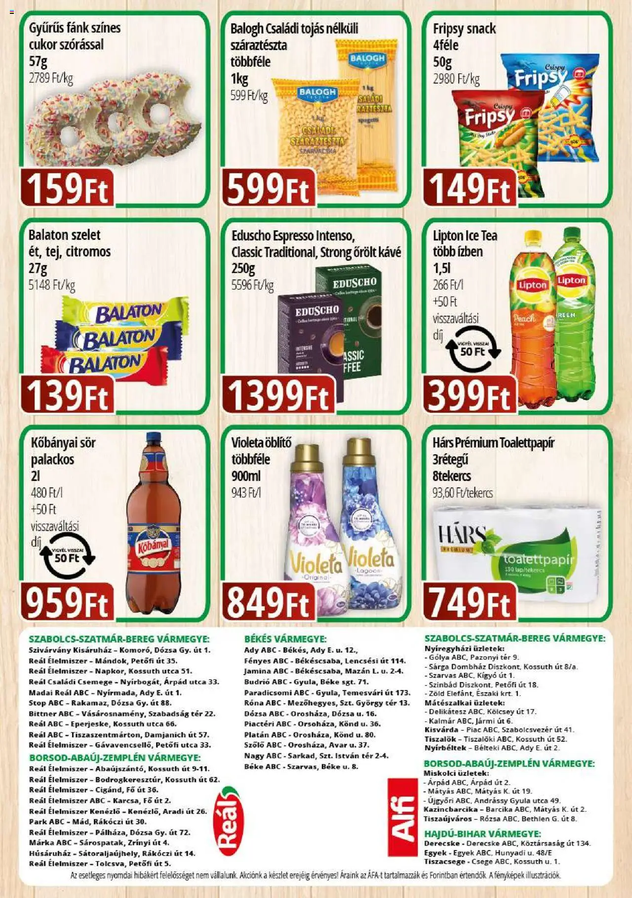 Reál akciós ujság - amely érvényes a következő dátumtól: 21.08.2025 | Oldal: 2 | Termékek: Fánk, Ice tea, Tea, Cukor