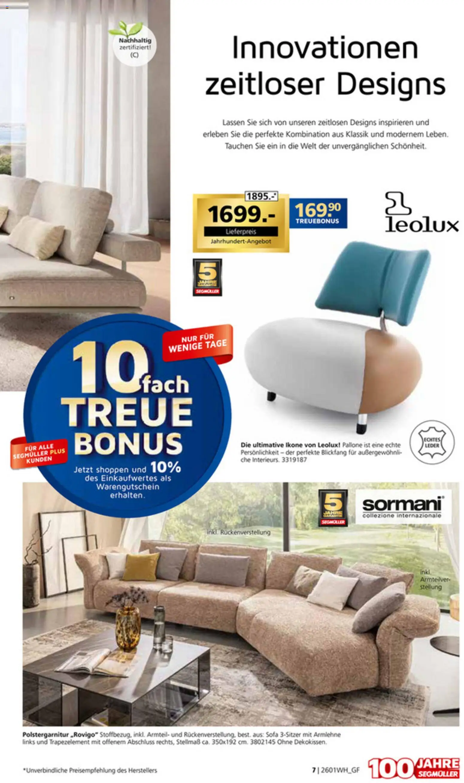 Segmüller Wohndesign – gültig ab 24.12.2025 | Seite: 7 | Produkte: Sofa