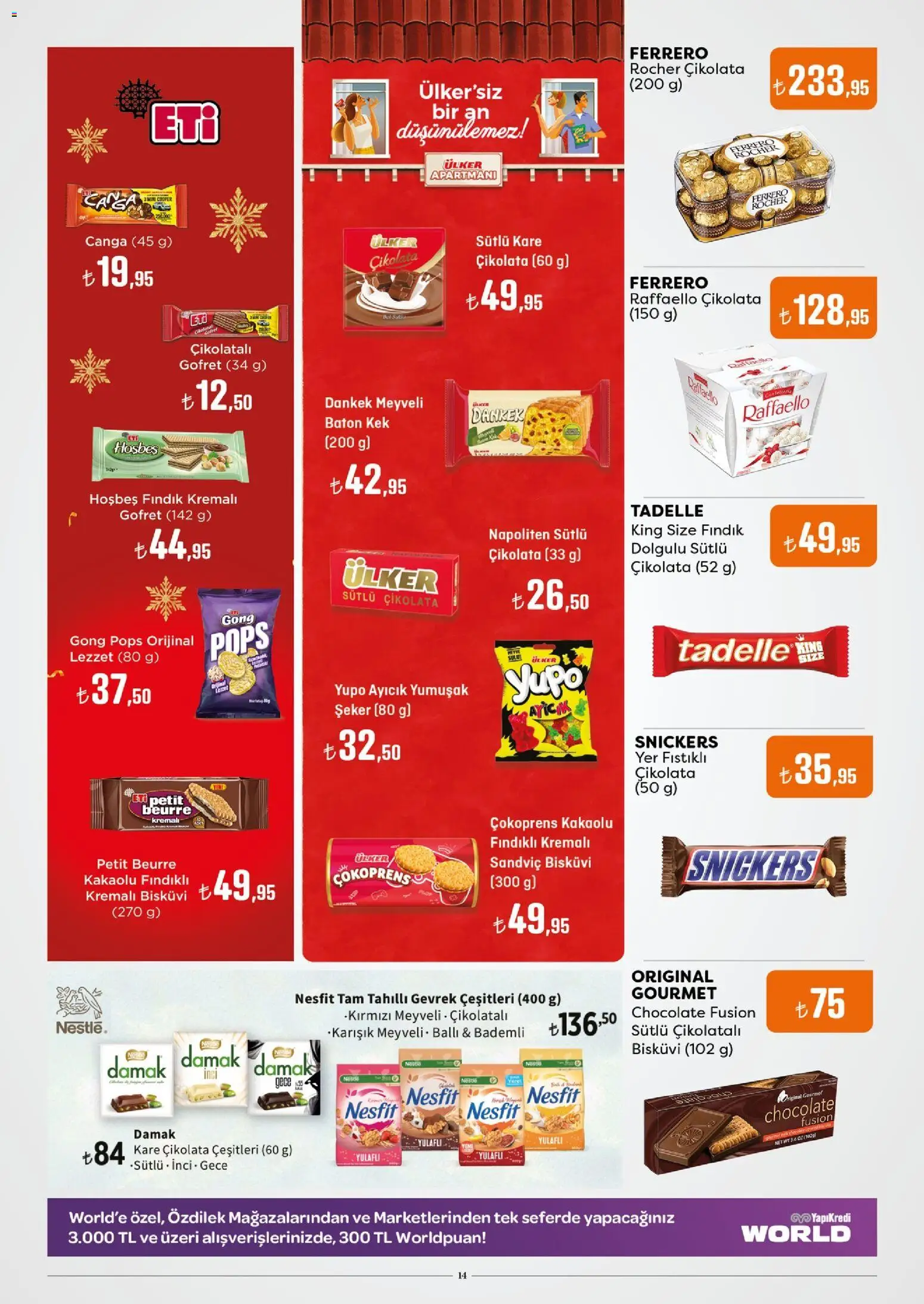 Özdilek Katalog - 17.12.2025 tarihinden itibaren geçerlidir | Sayfa: 14 | Ürünler: Gevrek, Şeker, Fındık, Bisküvi