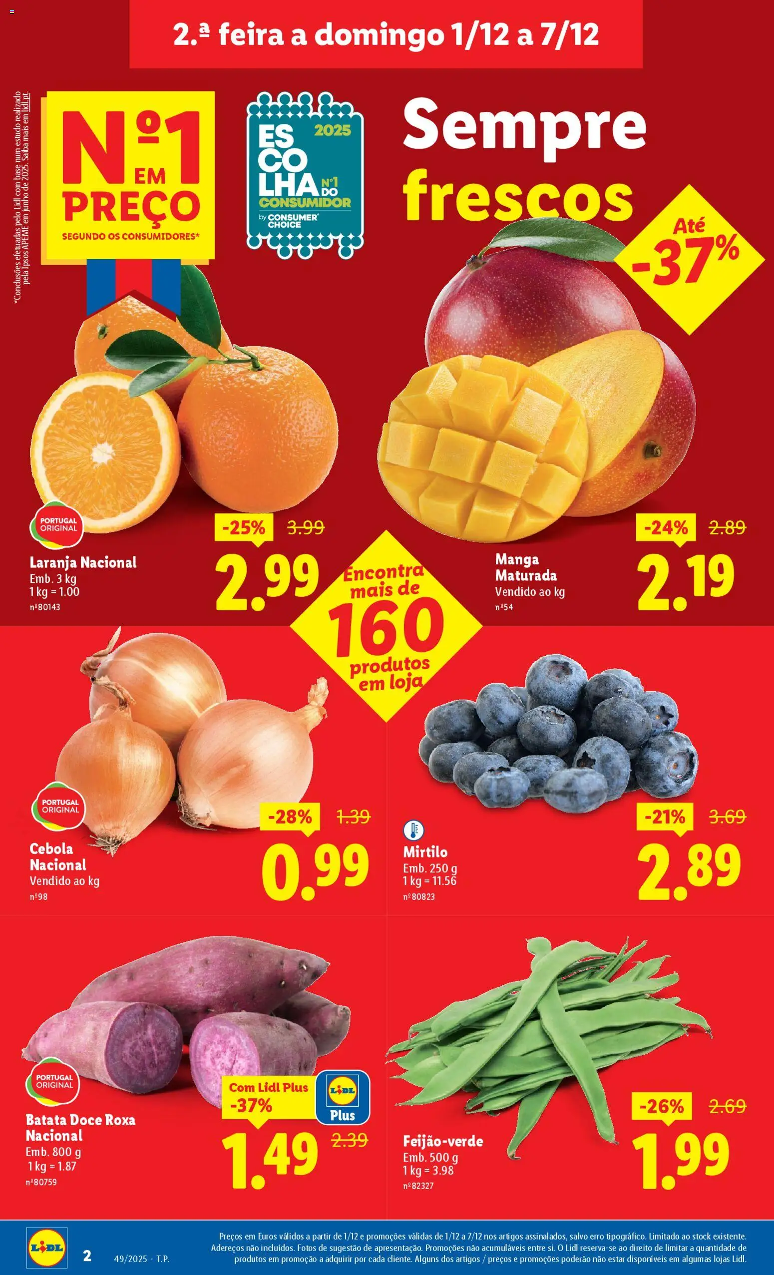 Lidl folheto │ válido de 01.12.2025 | Página: 2 | Produtos: Batata, Base, Cebola