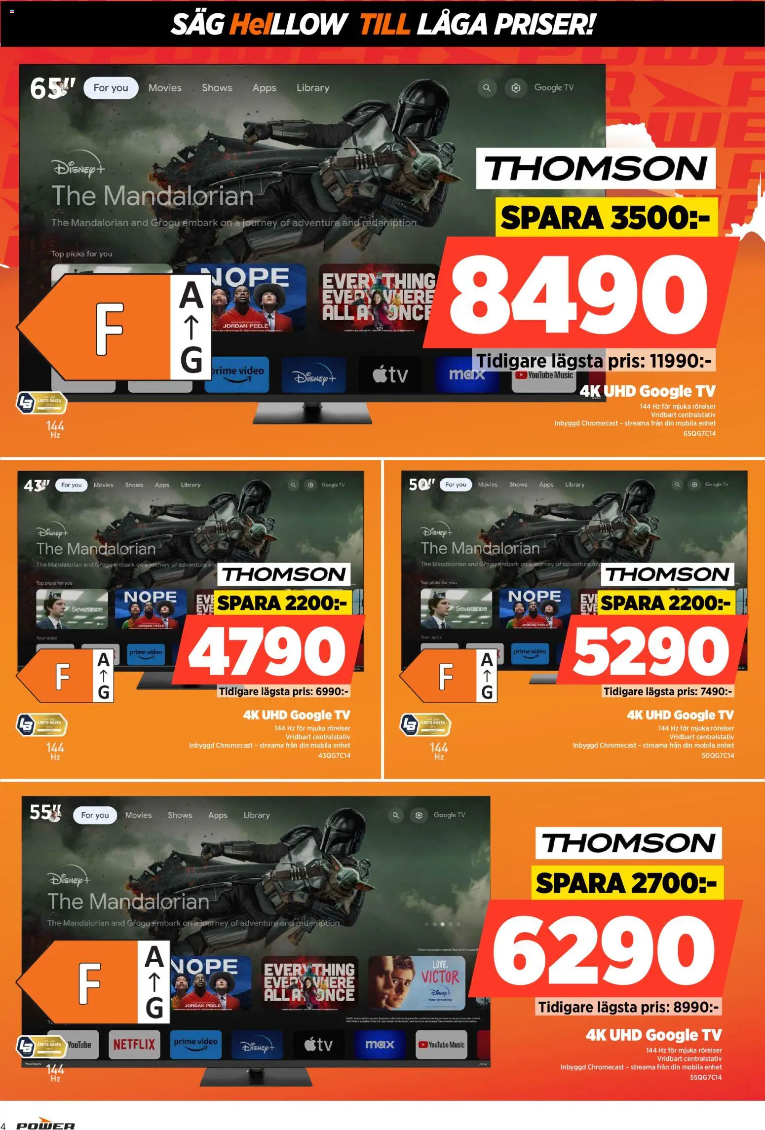 Power reklamblad aktuell från 15.12.2025 | Sida: 4 | Produkter: Såg, Tv