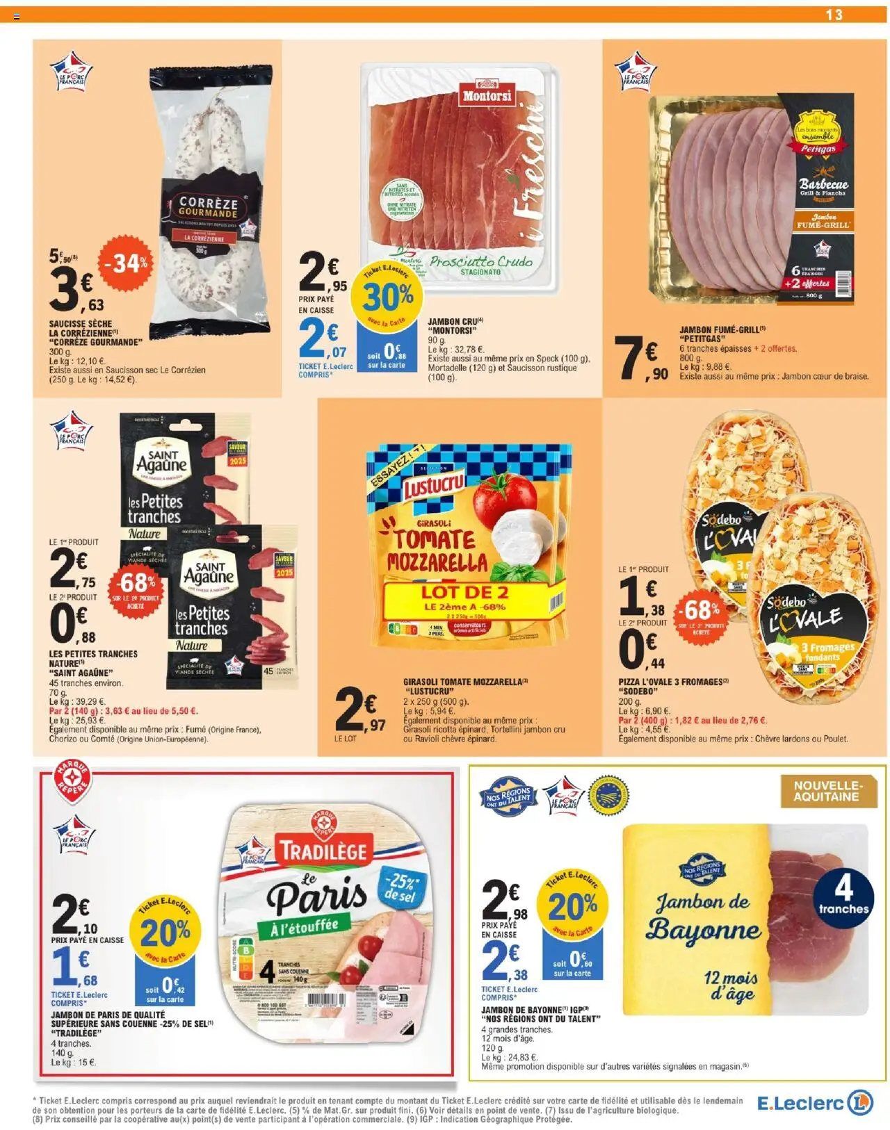  | Page: 13 | Produits: Lardons, Jambon, Saucisse, Ricotta