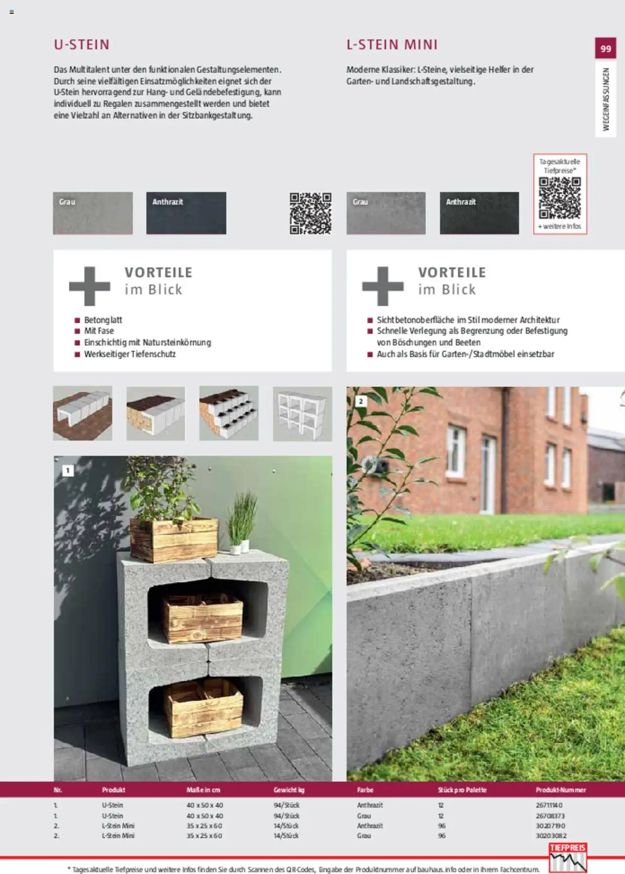 Bauhaus Gartenbaumaterialien 2025 gültig ab 11.03.2025 | Seite: 99 | Produkte: Gewicht