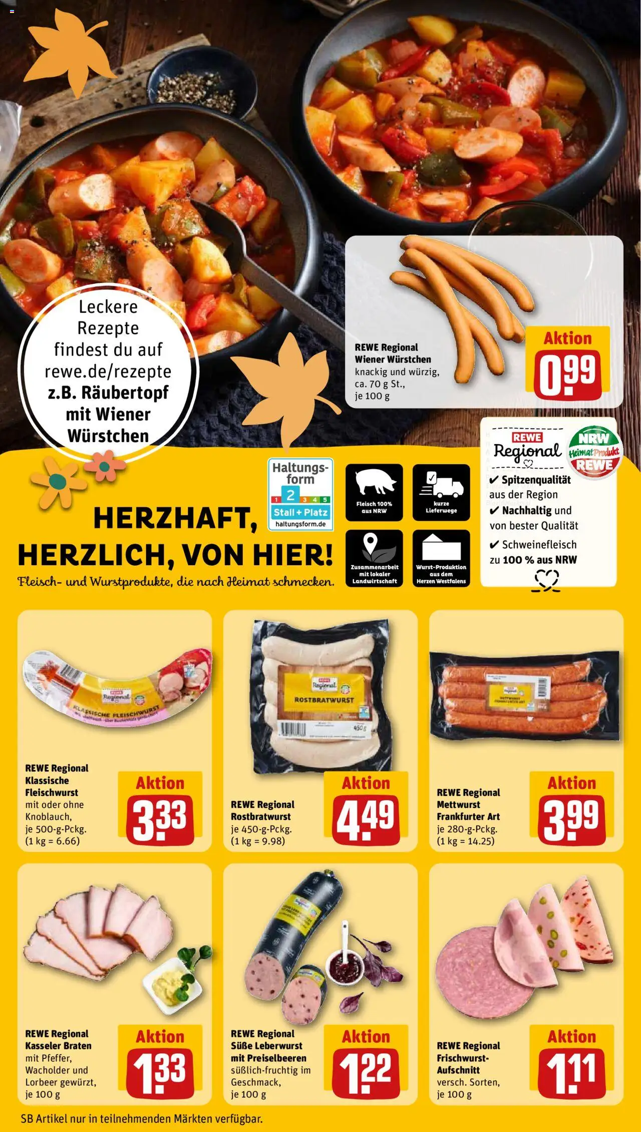 Rewe ihr Kaufpark Prospekt 	 – gültig ab 29.09.2025 | Seite: 11 | Produkte: Wiener wurstchen, Schweinefleisch, Fleisch