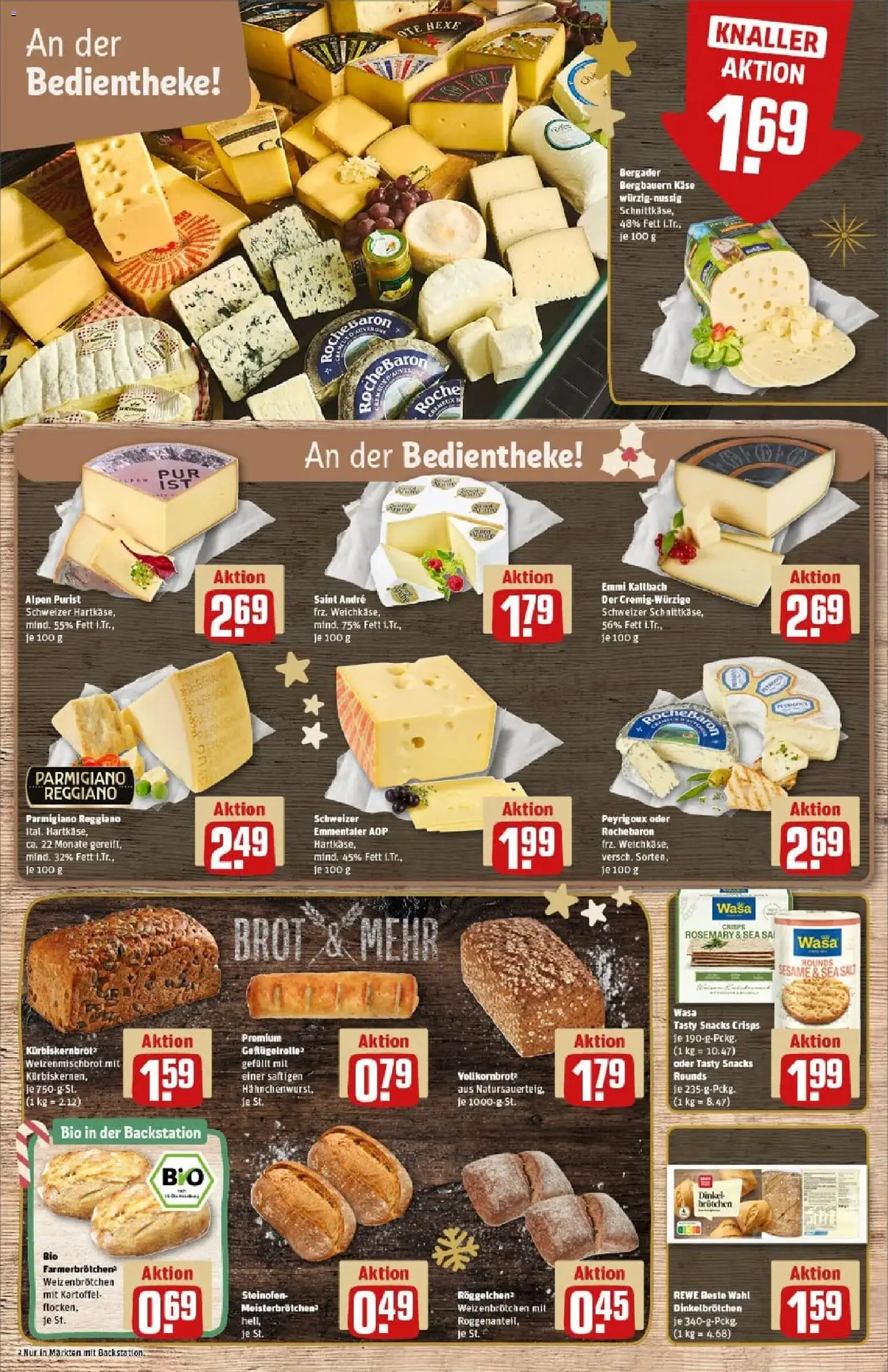 Rewe prospekt Lutherstadt Eisleben	 – gültig ab 01.12.2025 | Seite: 15 | Produkte: Käse, Vollkornbrot, Brot