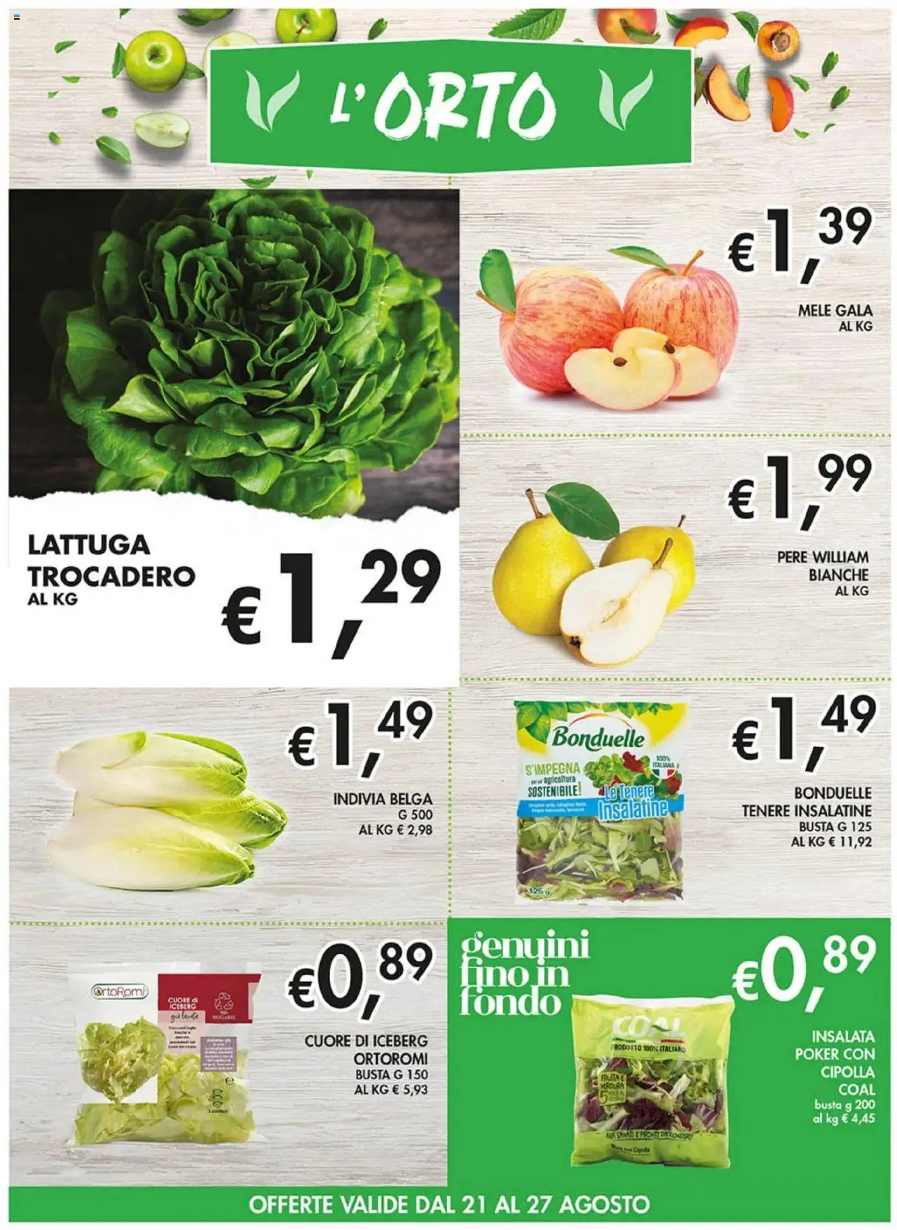 Volantino Coal del 14.08.2025 | Pagina: 3 | Prodotti: Mele, Insalata, Lattuga, Indivia