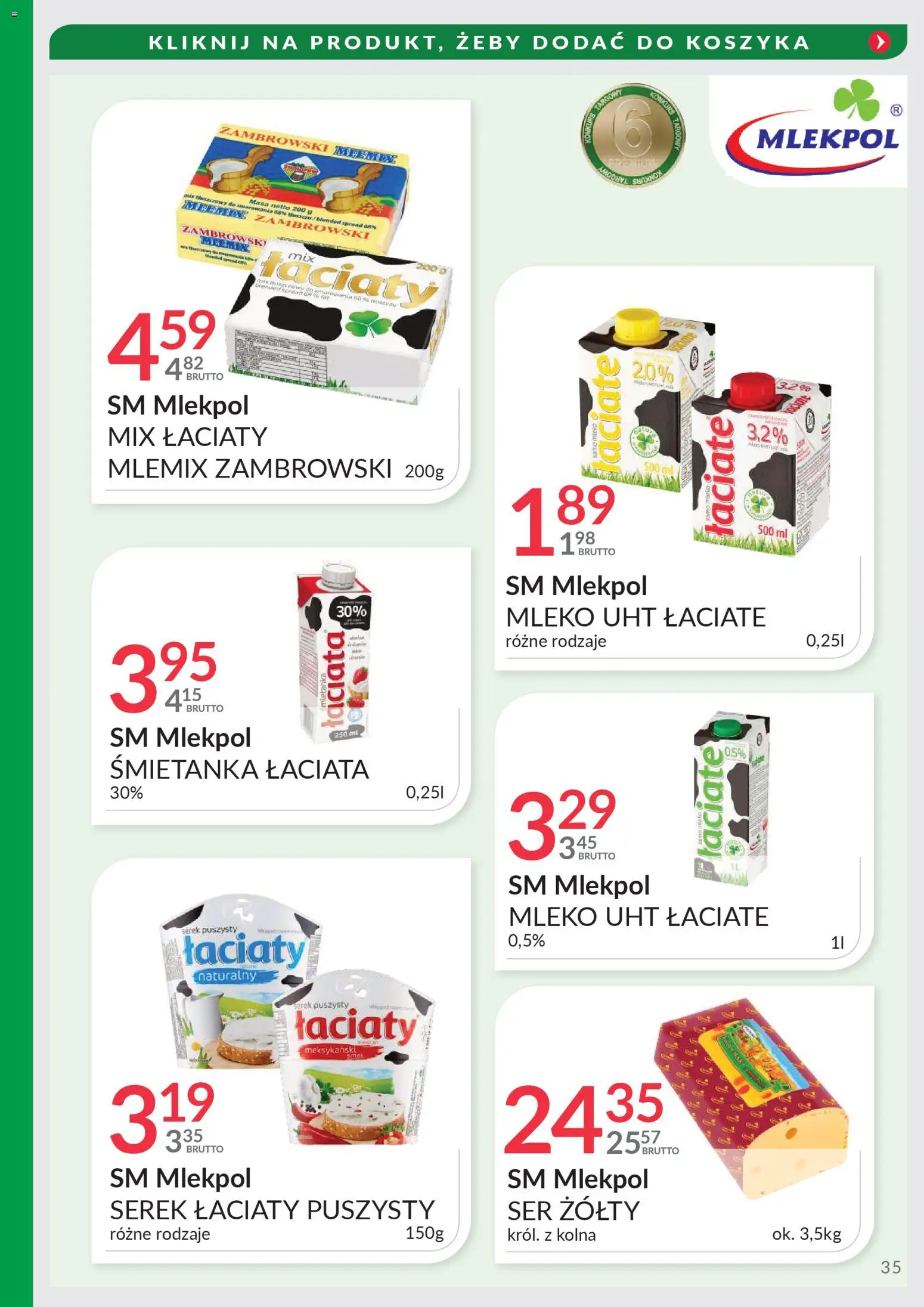 Eurocash Gazetka - Targi Jesień od 03.11.2025 | Strona: 35 | Produkty: Ser żółty, Serek, Mleko, Ser